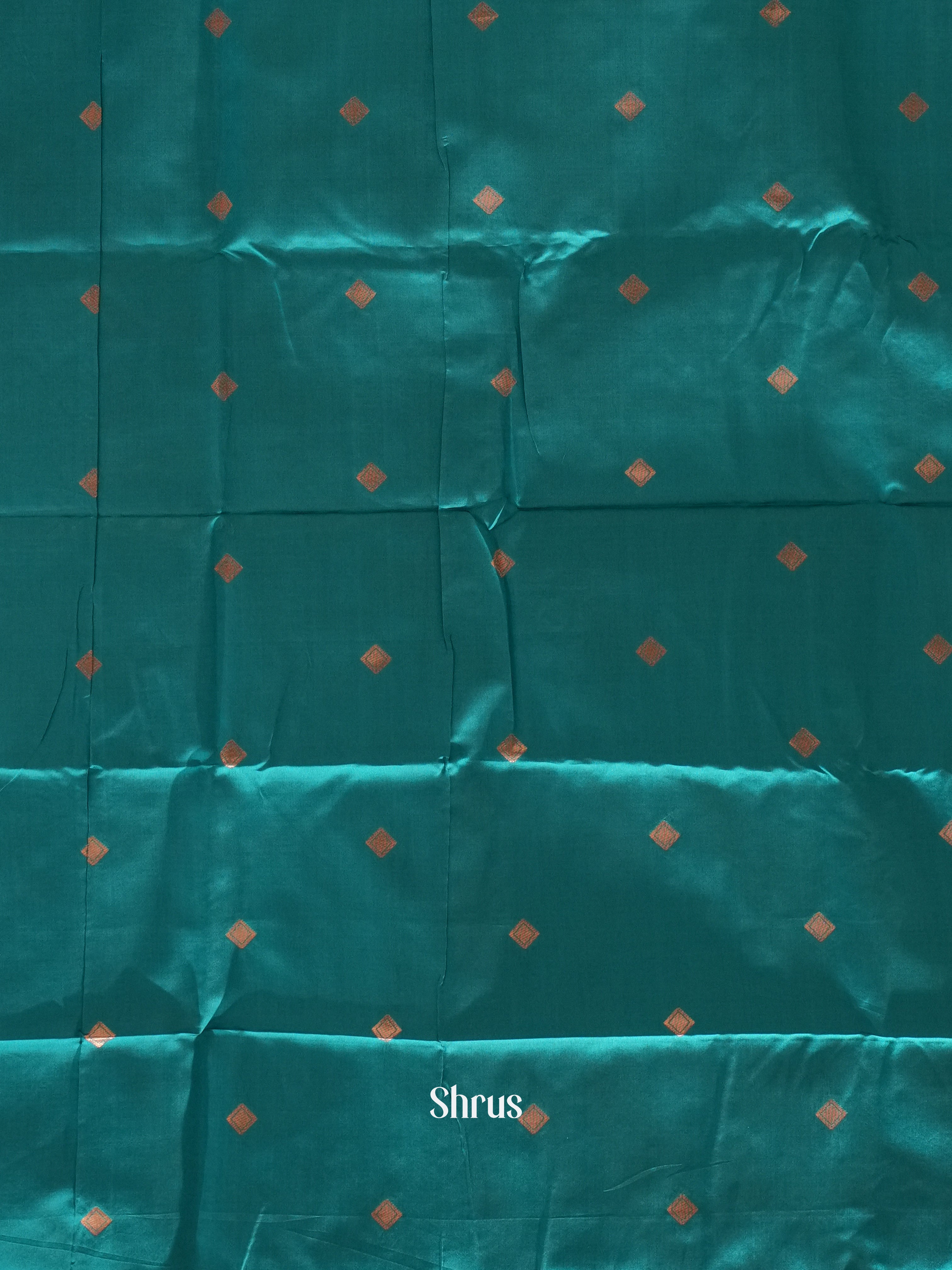 Blue And Peacock Green- Semi soft silk saree