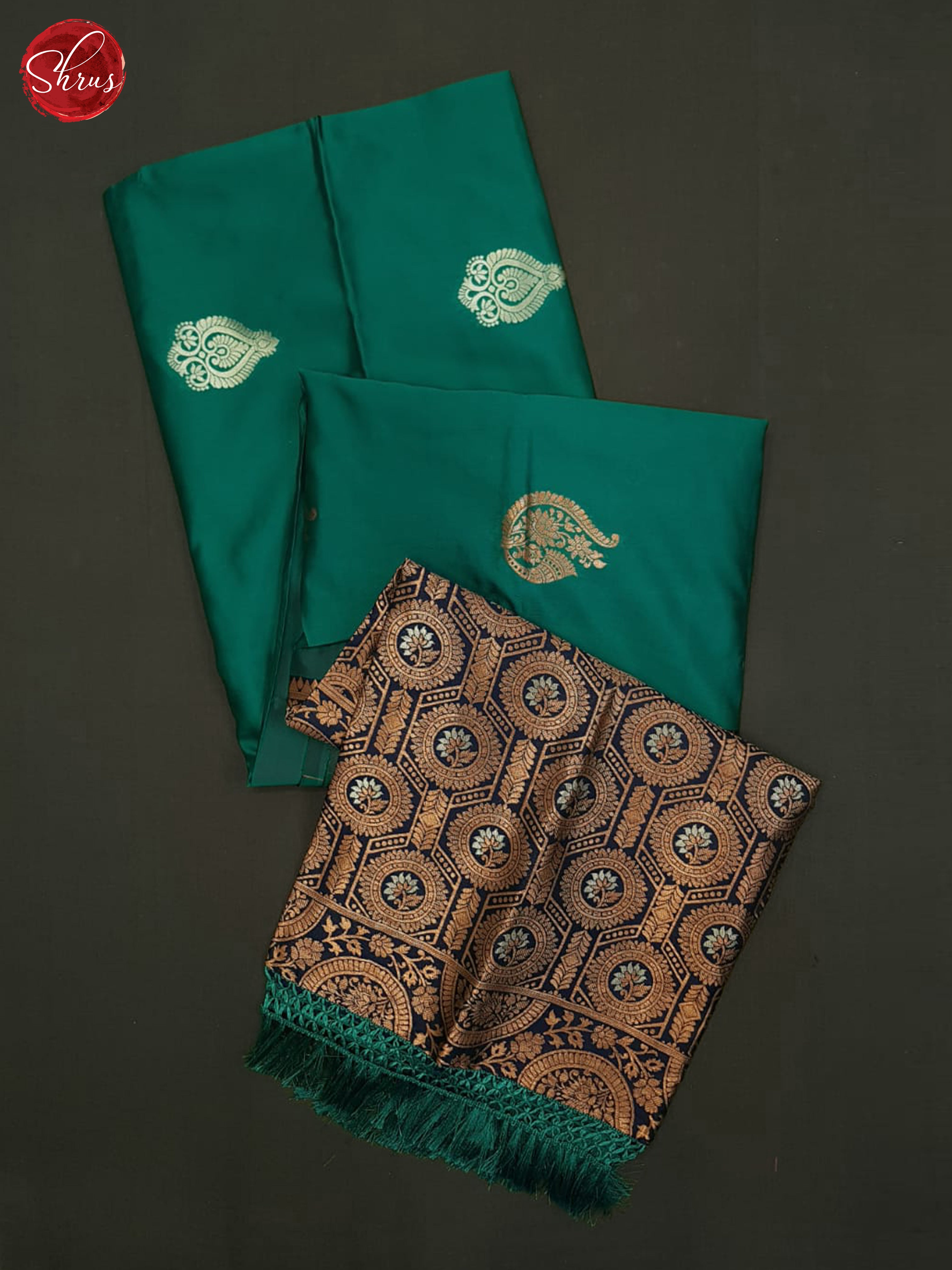 Green And Blue-Semi Soft silk saree - Shop on ShrusEternity.com