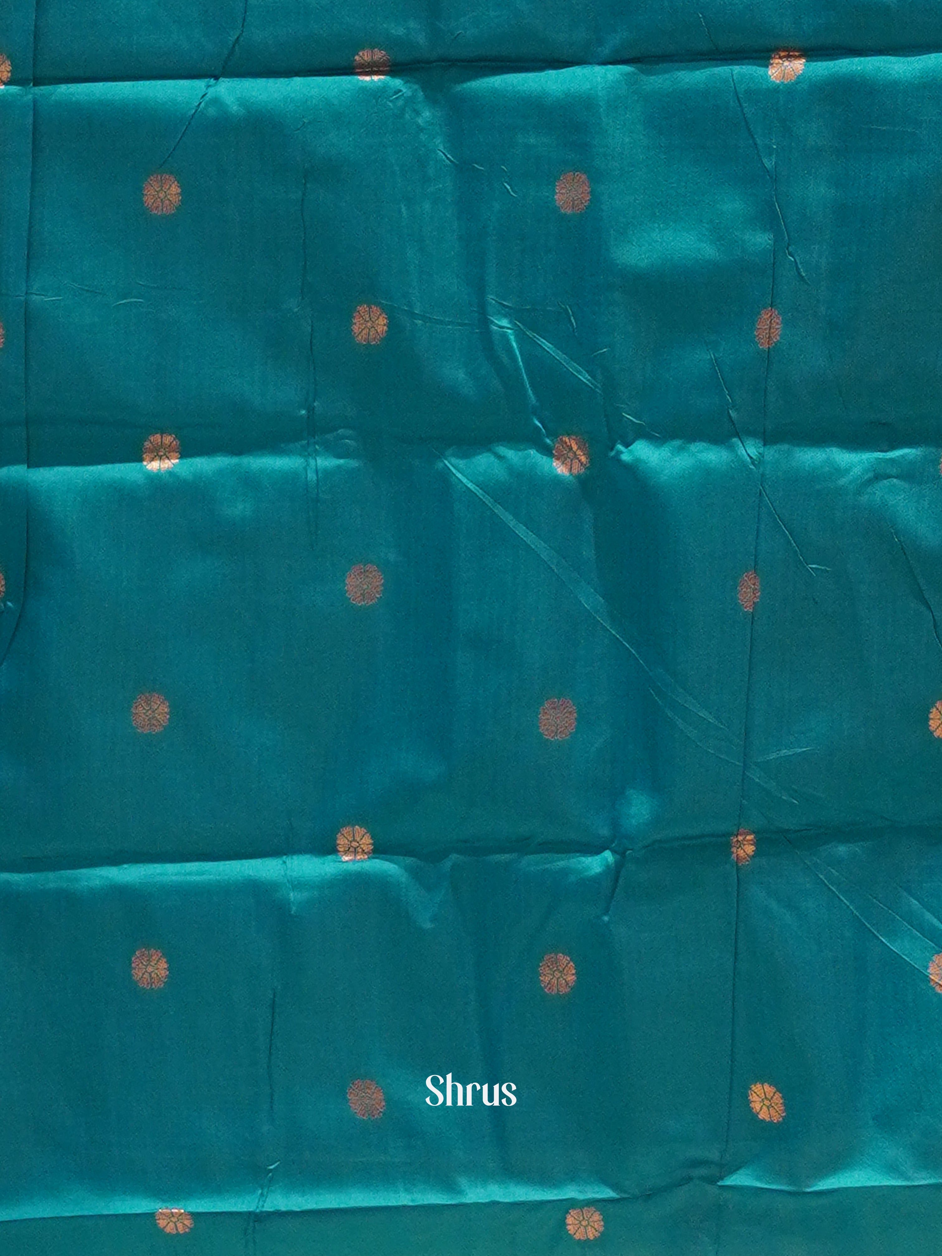 Wine And Blue-Semi soft silk saree