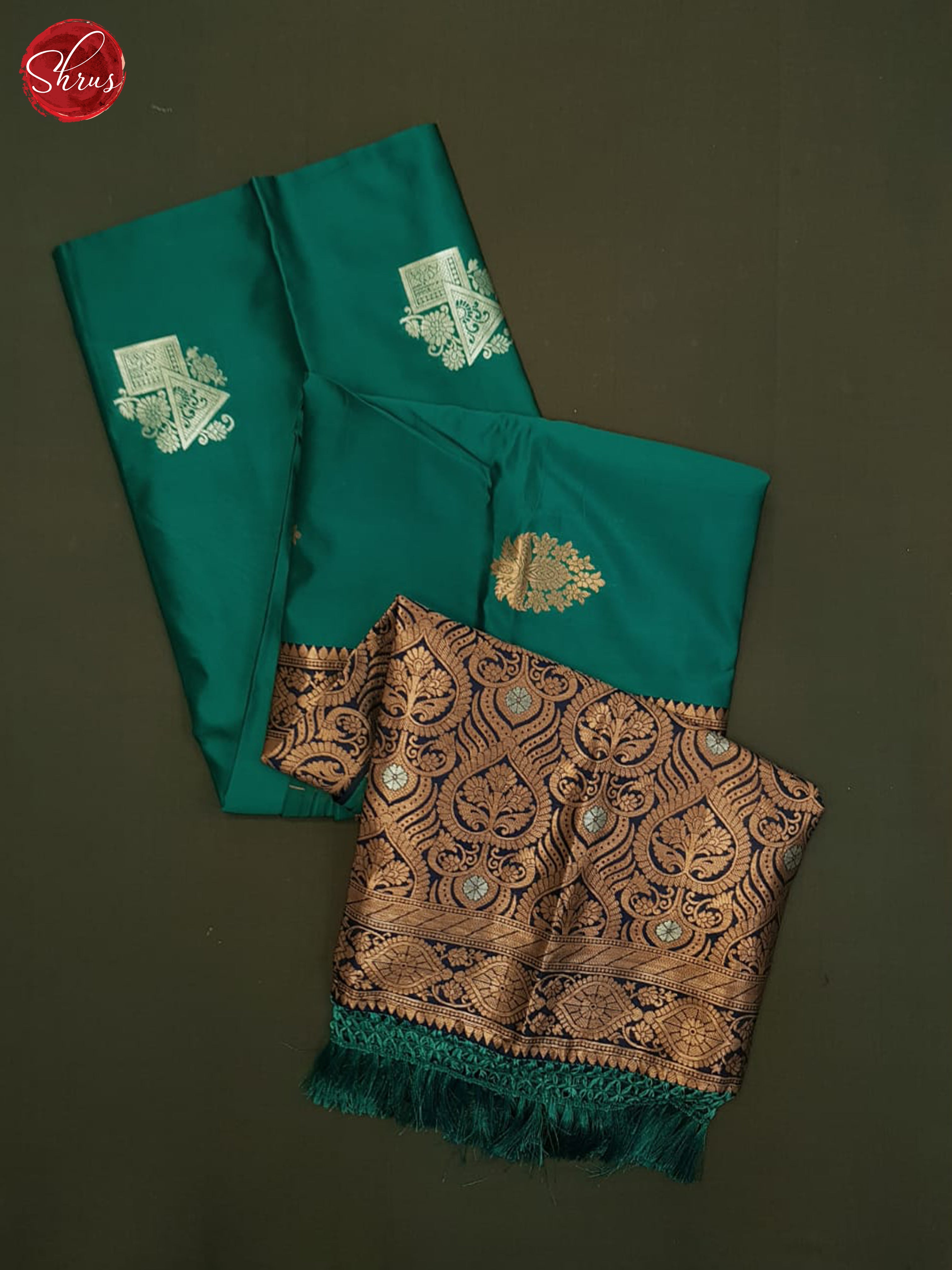 Green And Blue-Semi soft slk saree - Shop on ShrusEternity.com