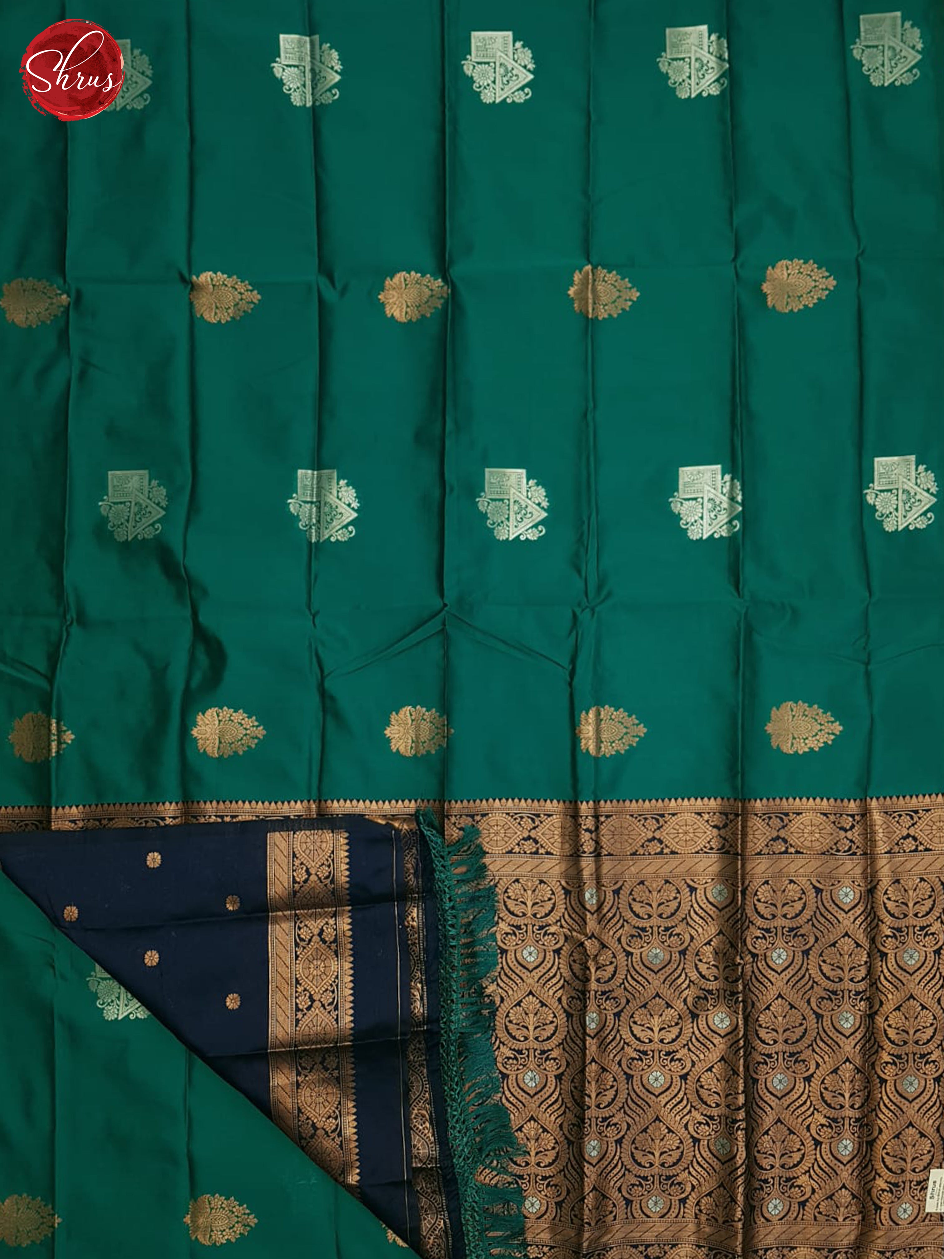 Green And Blue-Semi soft slk saree - Shop on ShrusEternity.com
