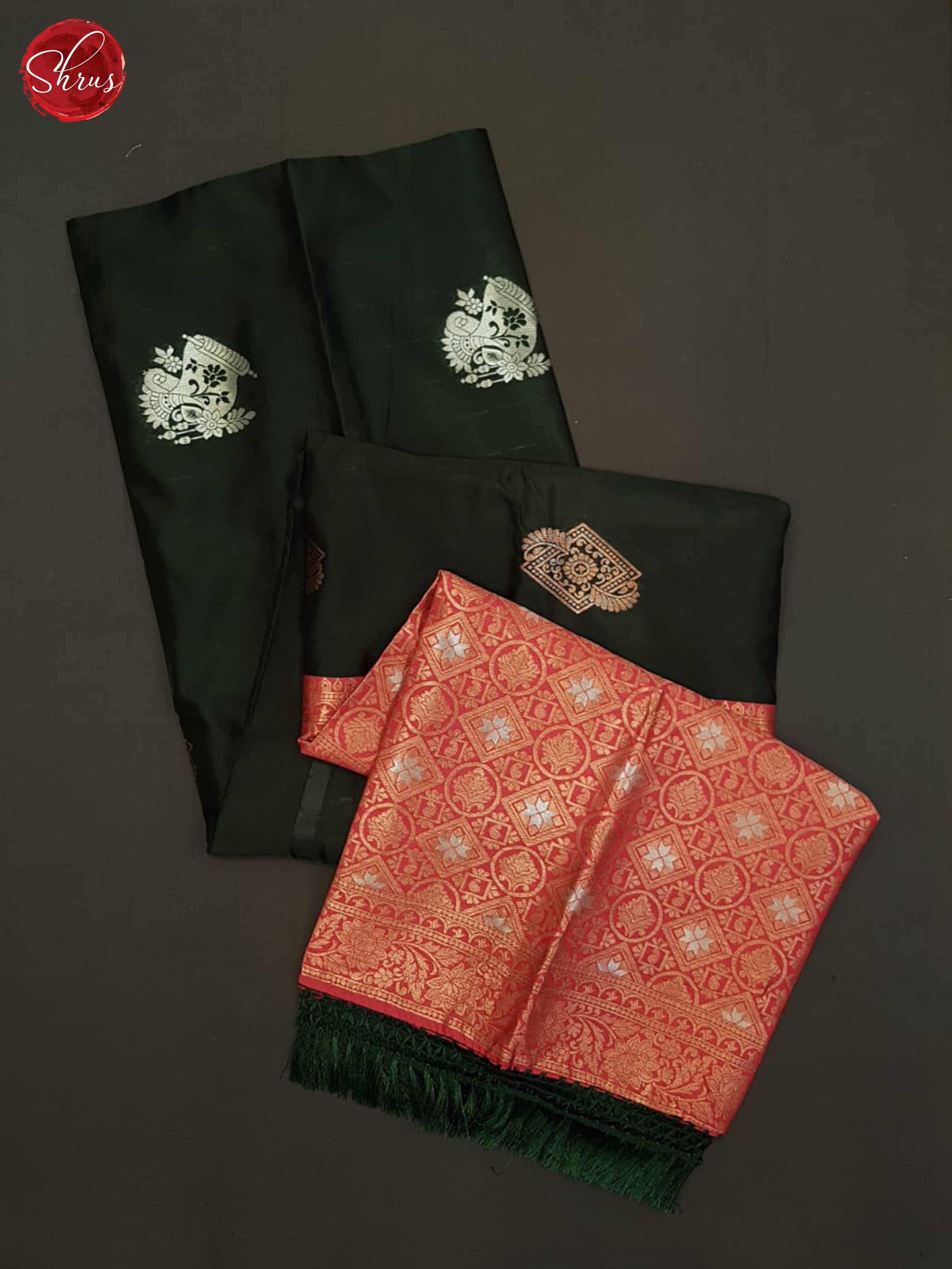 Green And Pink-Semi soft silk saree - Shop on ShrusEternity.com