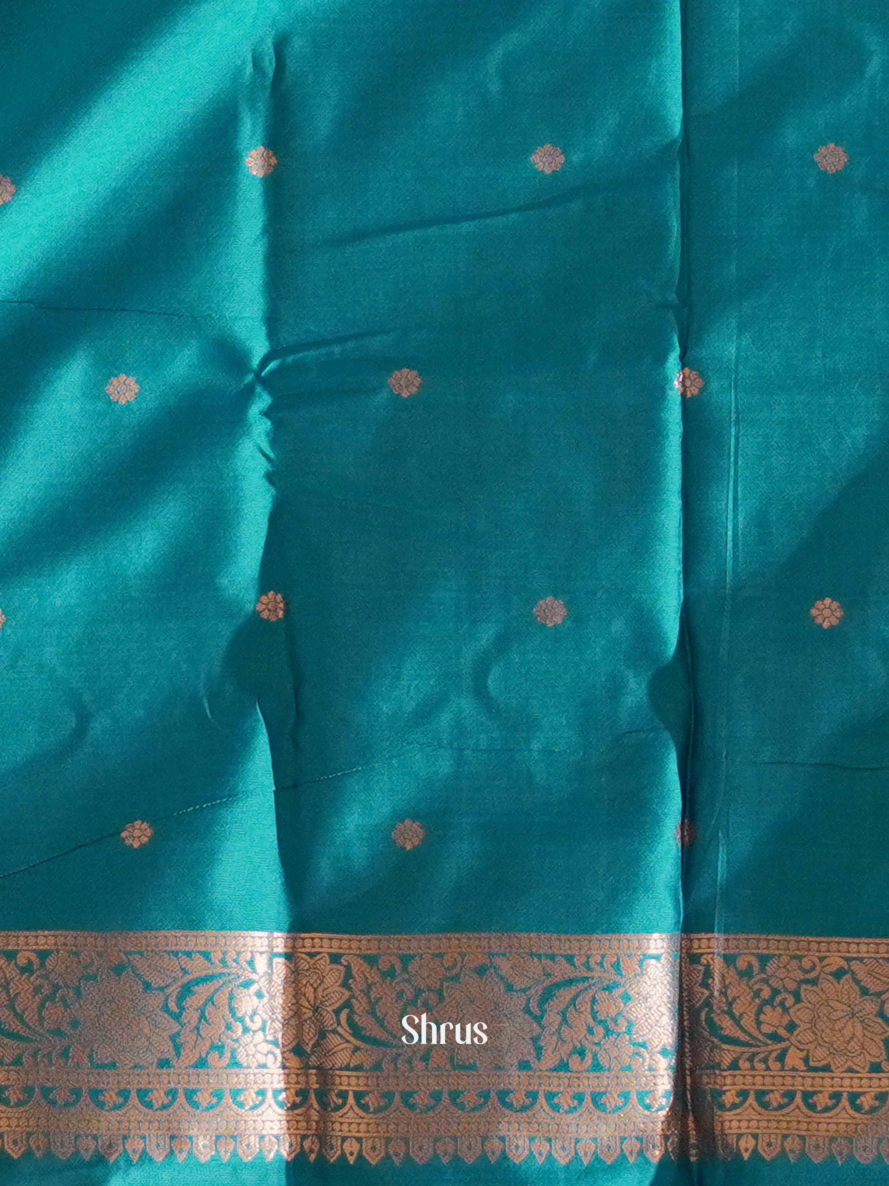 Wine And Blue-semi soft silk saree