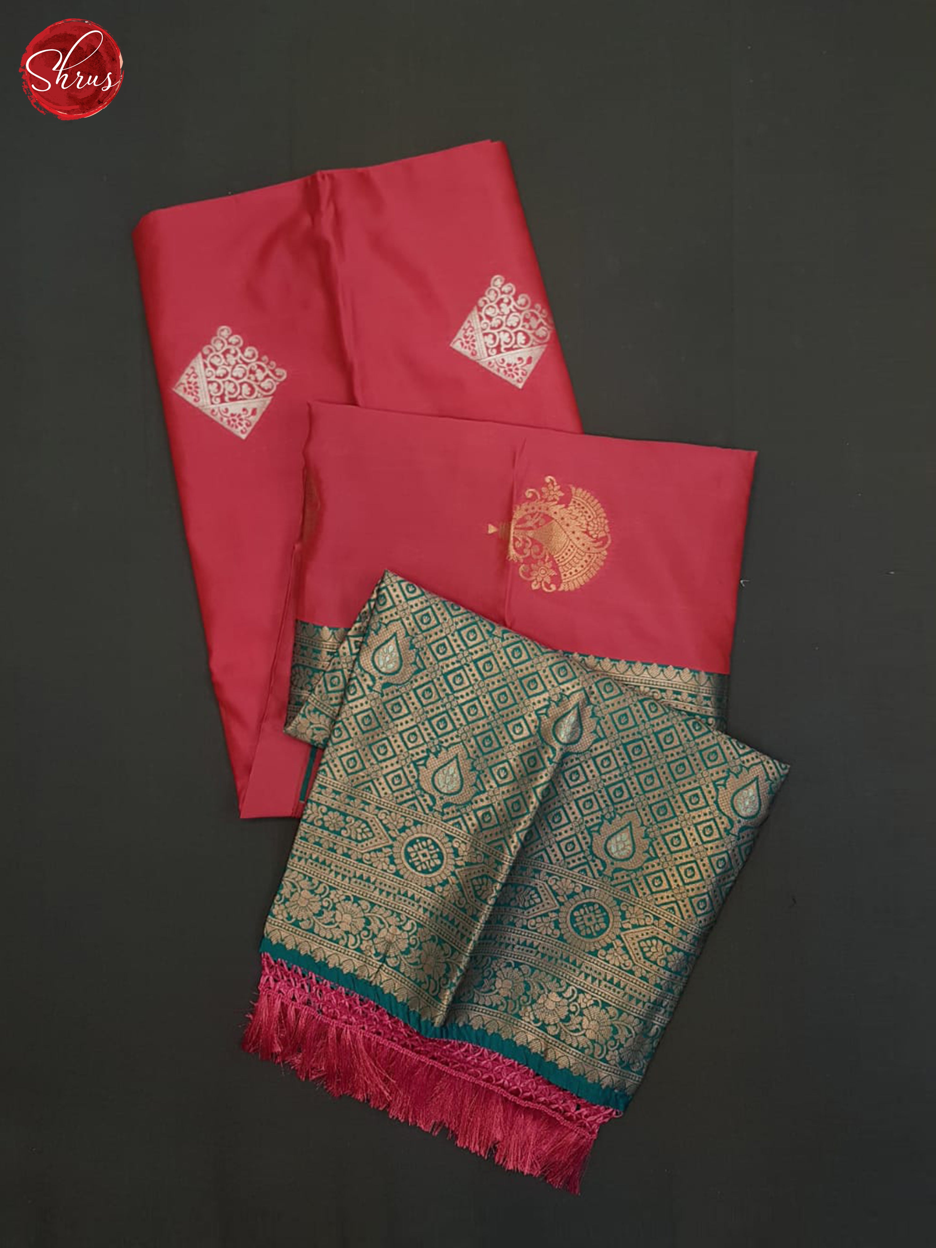 pink And Peacock Green-semi soft silk saree - Shop on ShrusEternity.com