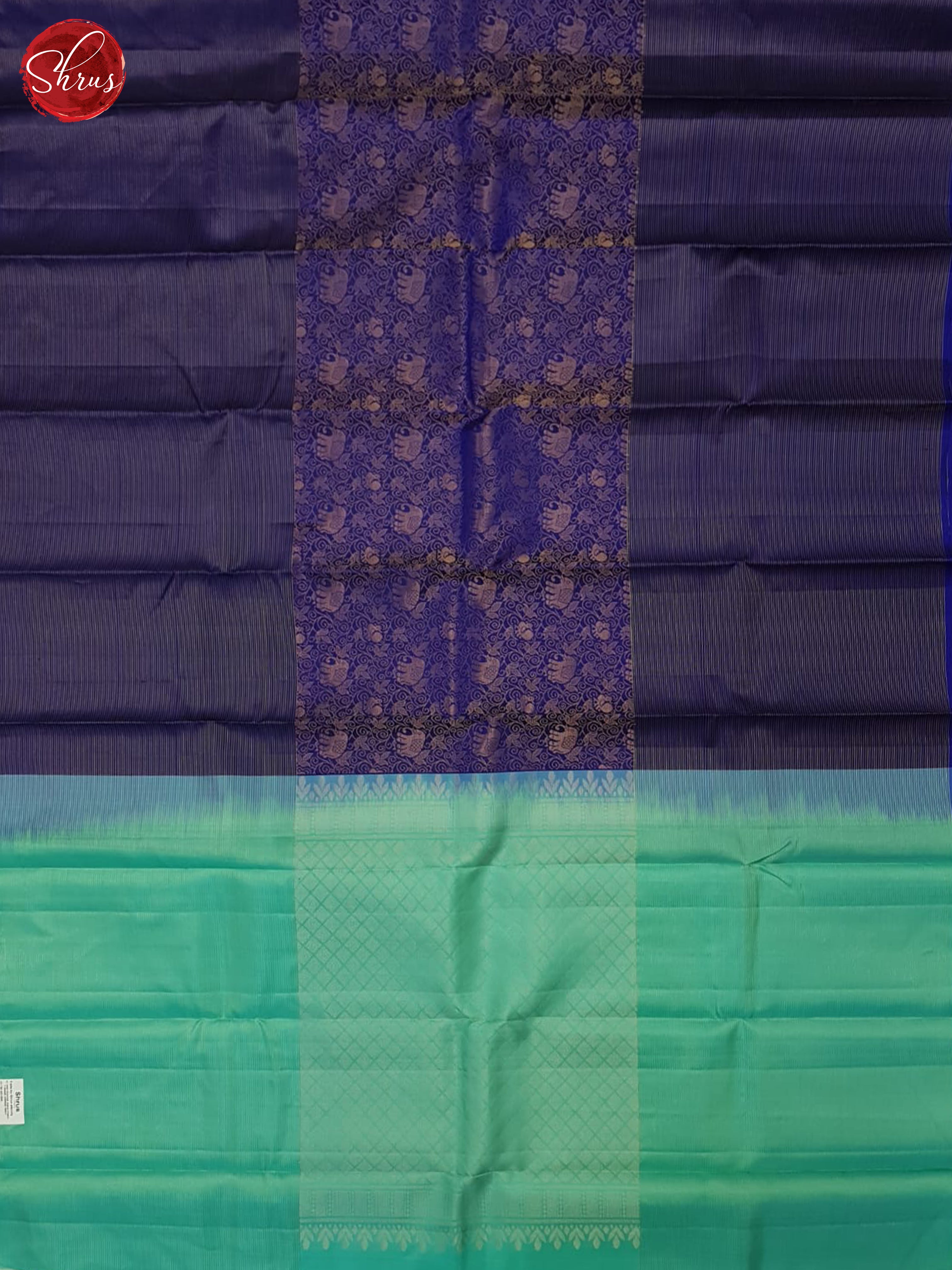 Blue & Green- Soft Silk Saree - Shop on ShrusEternity.com