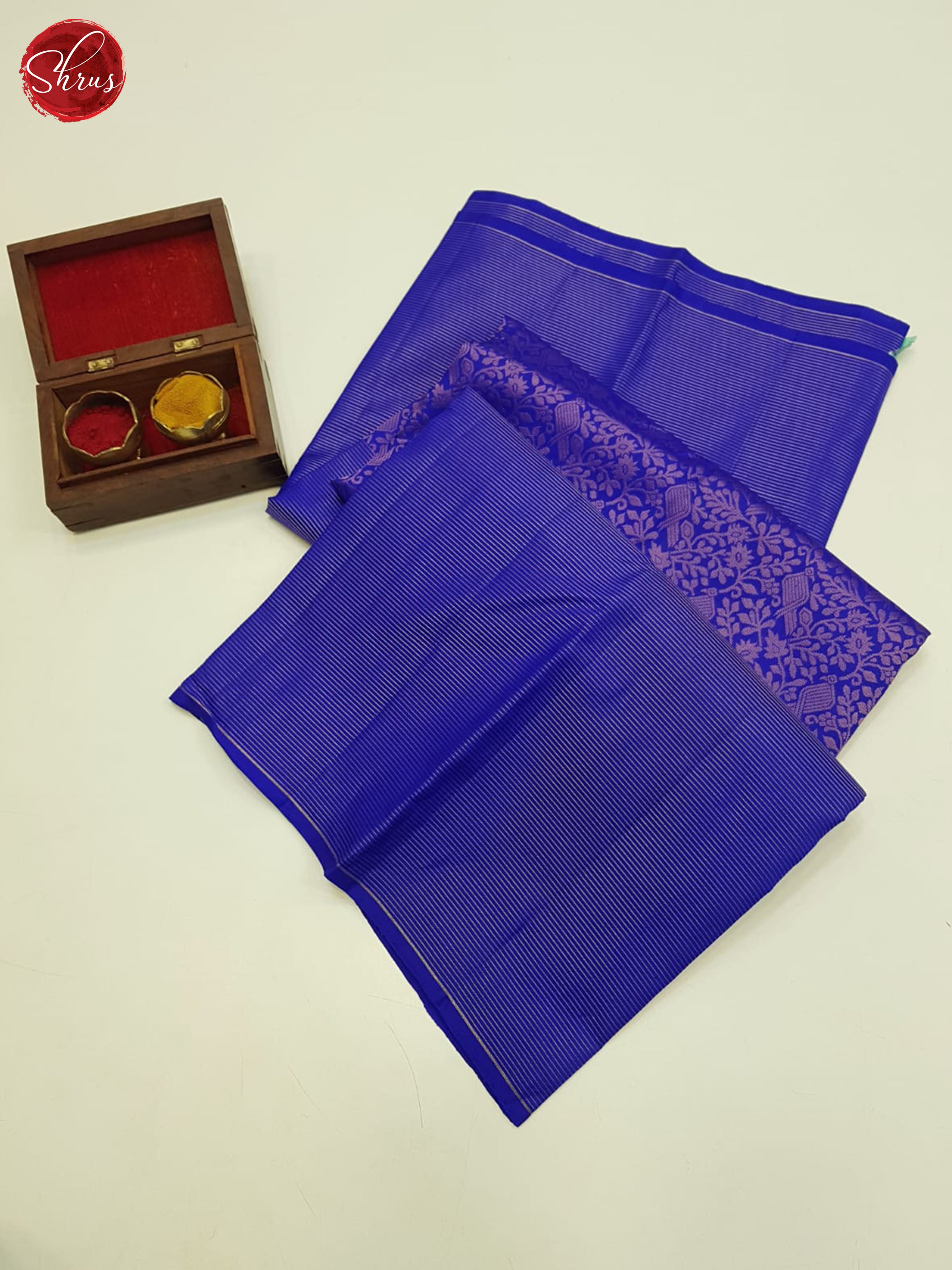 Blue And Green- Soft Silk Saree - Shop on ShrusEternity.com