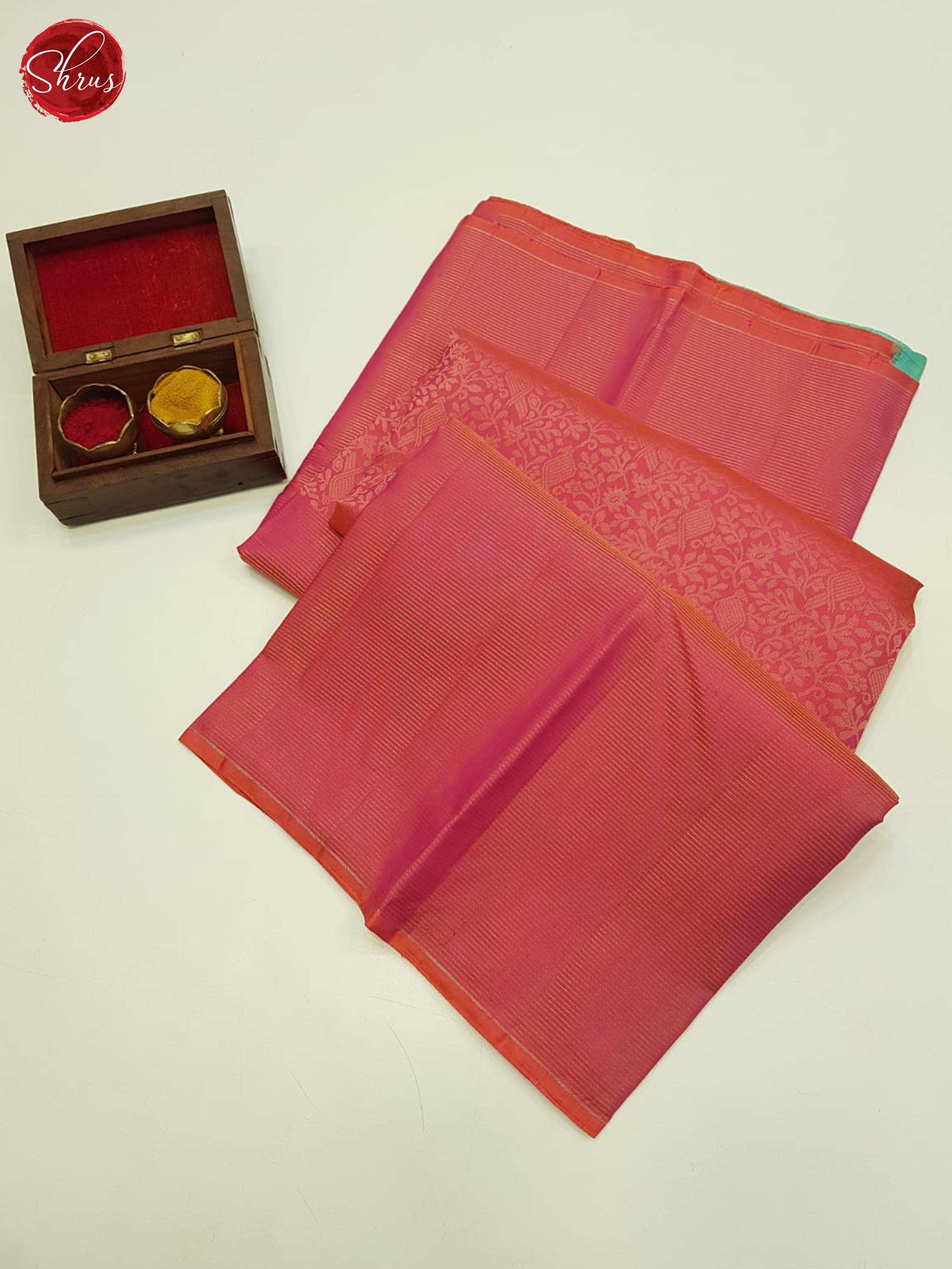 Pink And Green- Soft Silk Saree - Shop on ShrusEternity.com