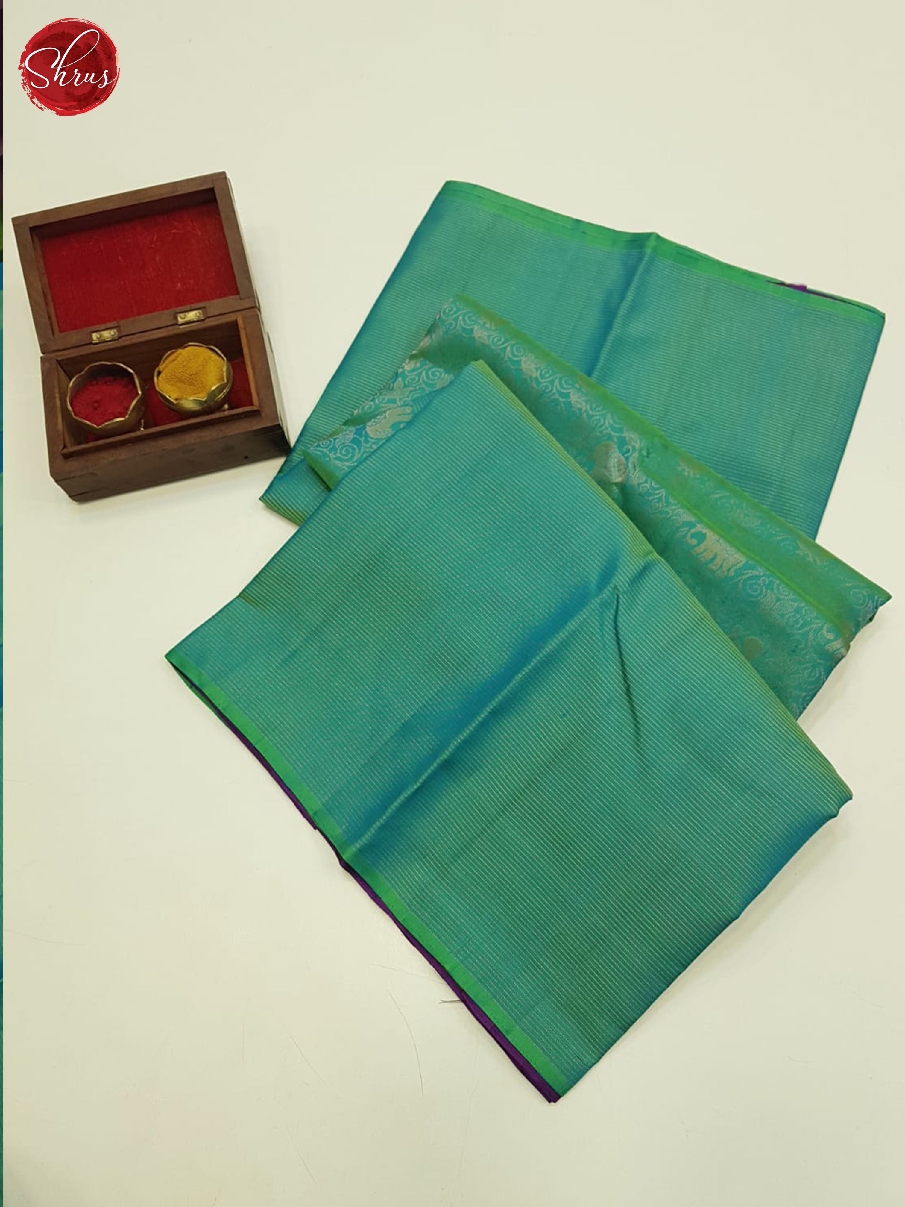 Green And Eggplant- Soft Solk Saree - Shop on ShrusEternity.com