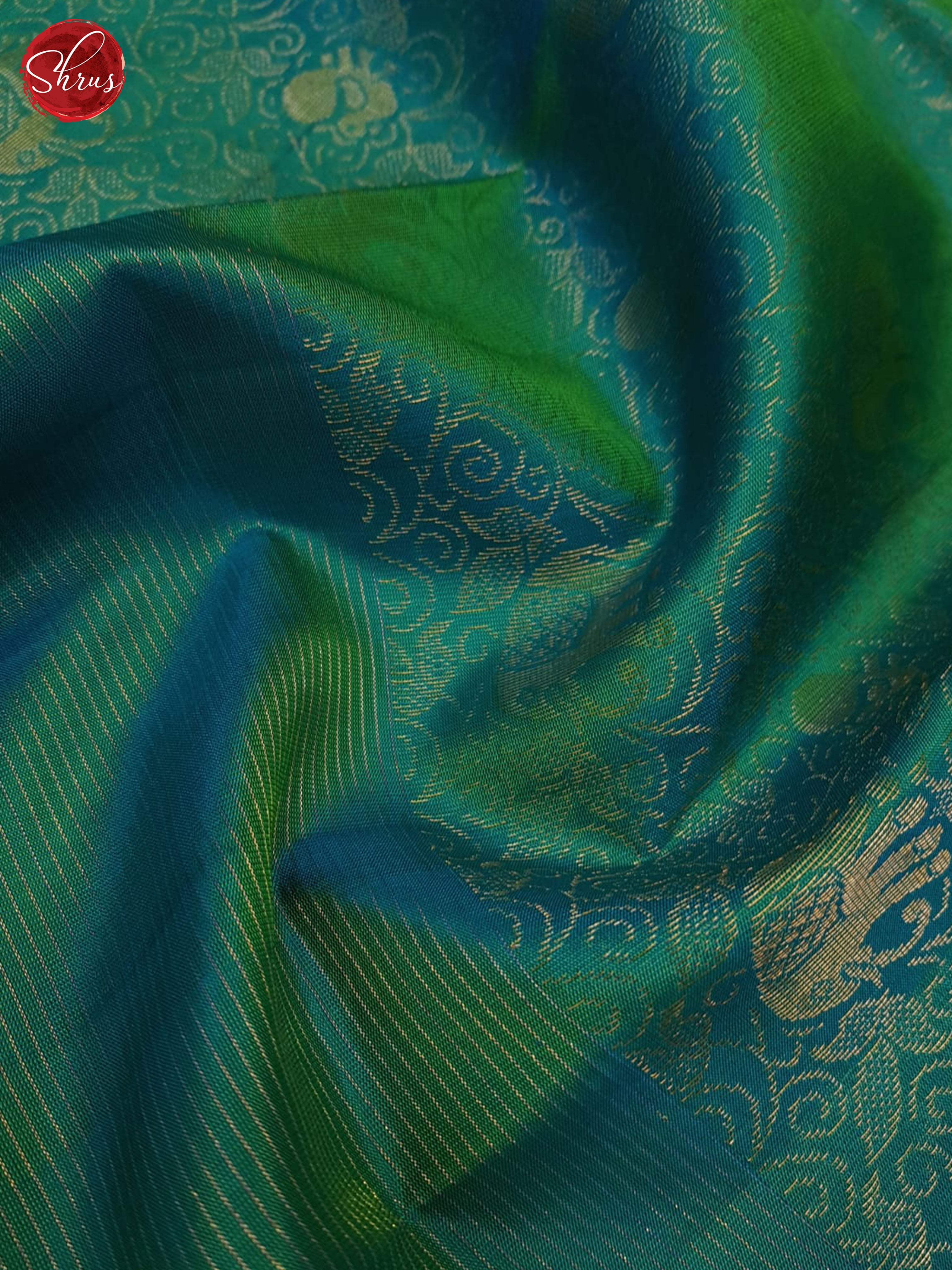 Green And Eggplant- Soft Solk Saree - Shop on ShrusEternity.com