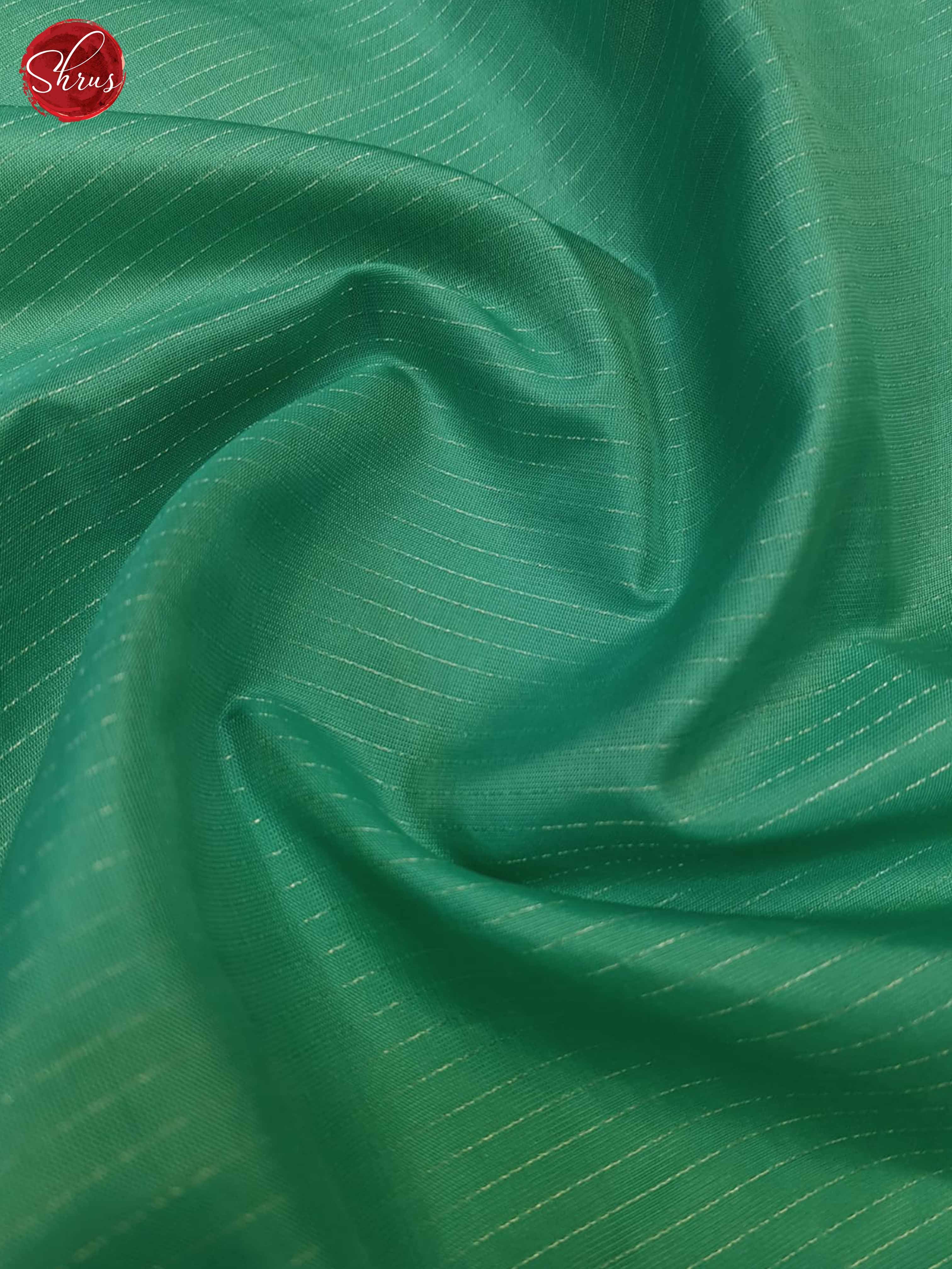 Teal Green & Black  - Soft Silk Saree - Shop on ShrusEternity.com