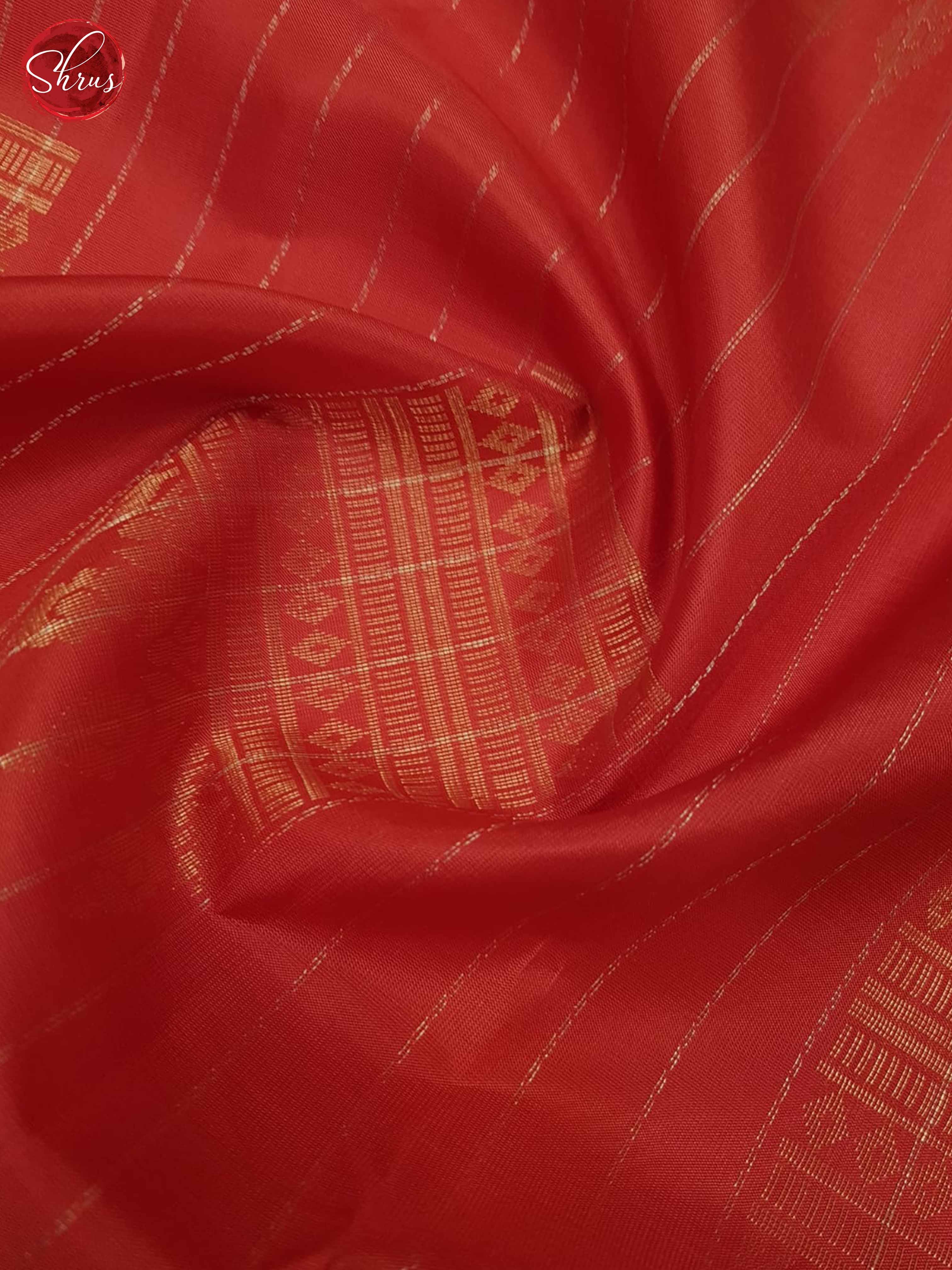 Orangish Pink & Grey - Soft Silk Saree - Shop on ShrusEternity.com