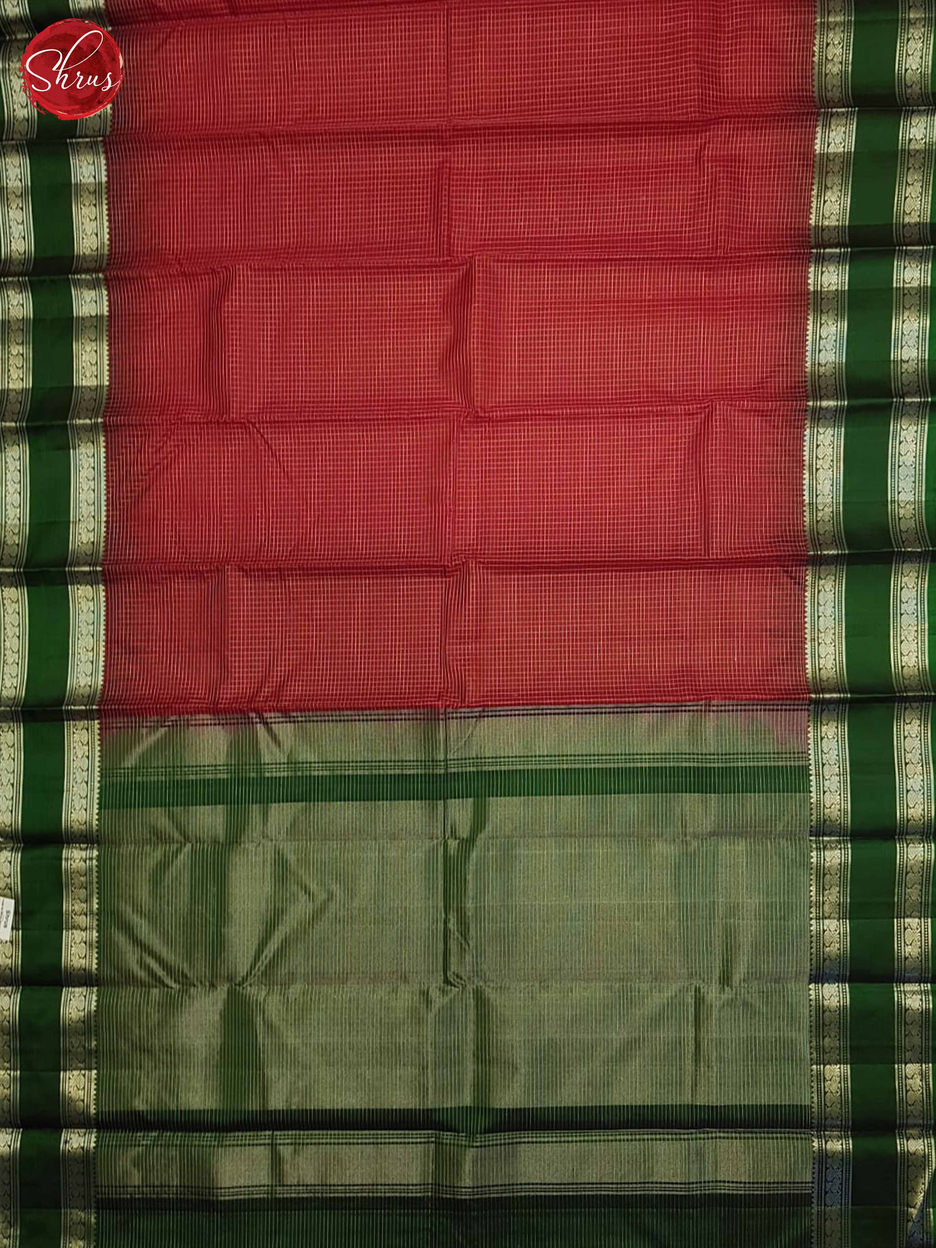 Red And Green- Kanchipuram Silk Saree - Shop on ShrusEternity.com