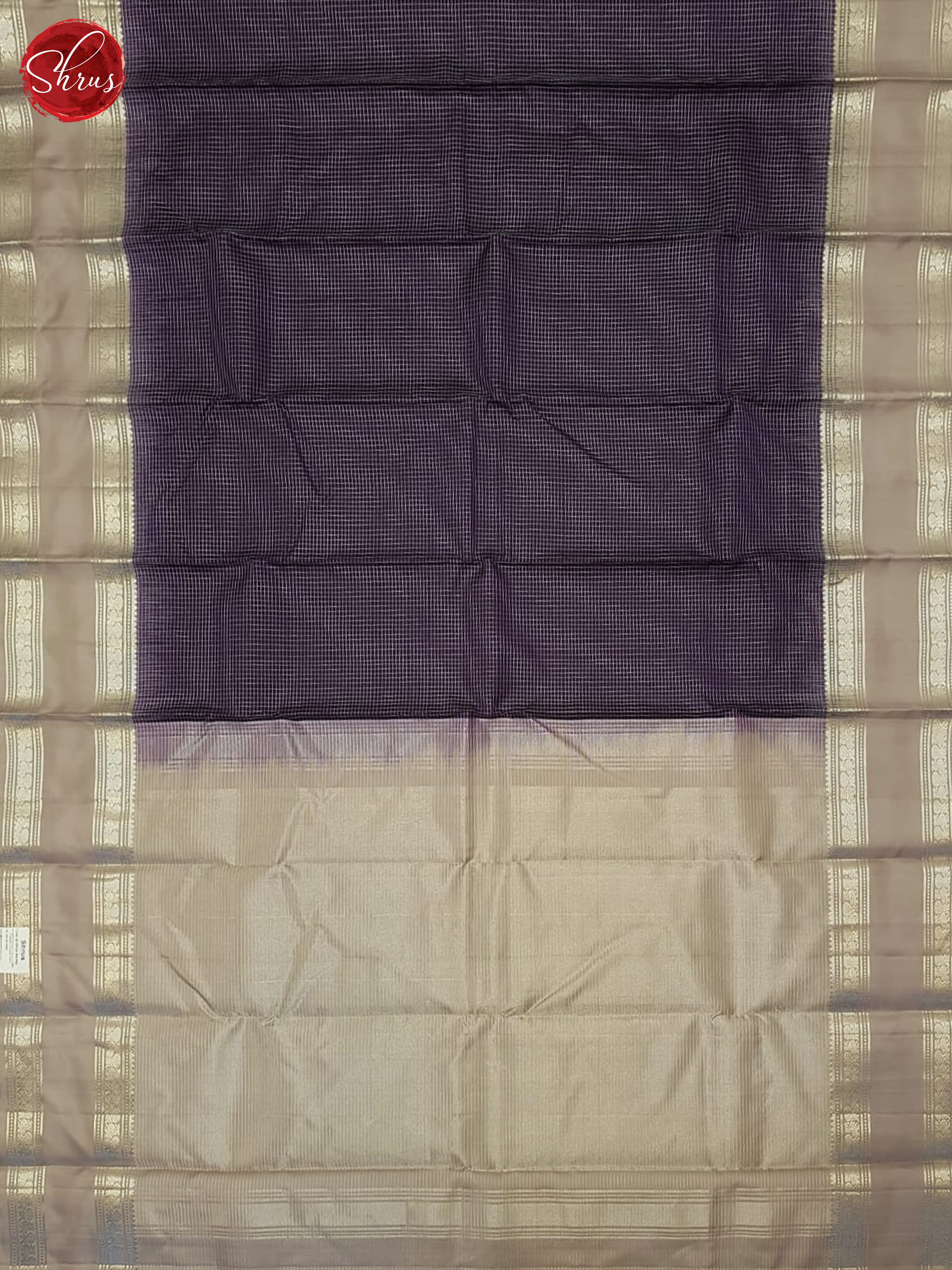 Purple & Grey - Kanchipuram silk - Shop on ShrusEternity.com