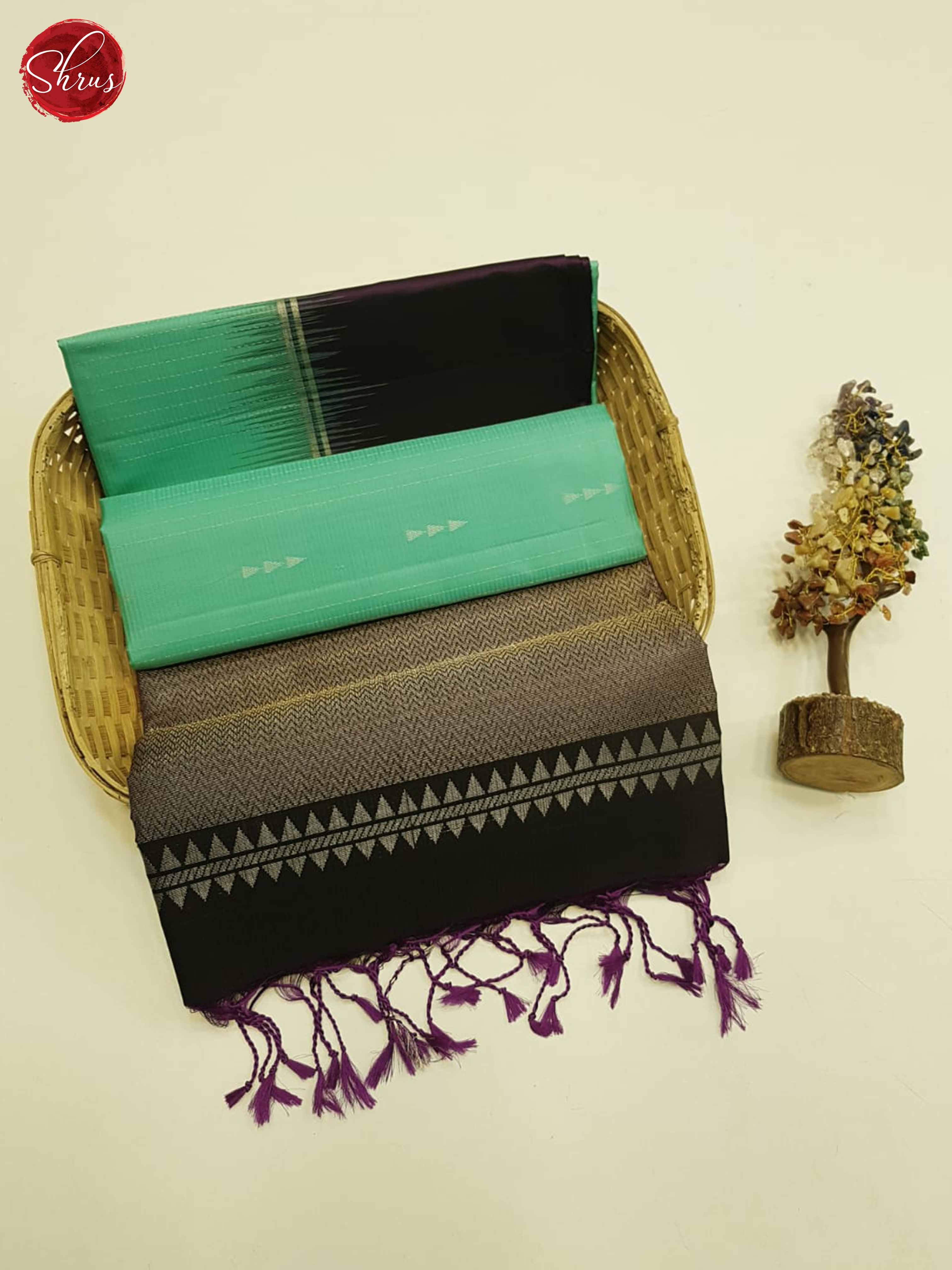 Green And Purple- Soft Silk Saree - Shop on ShrusEternity.com