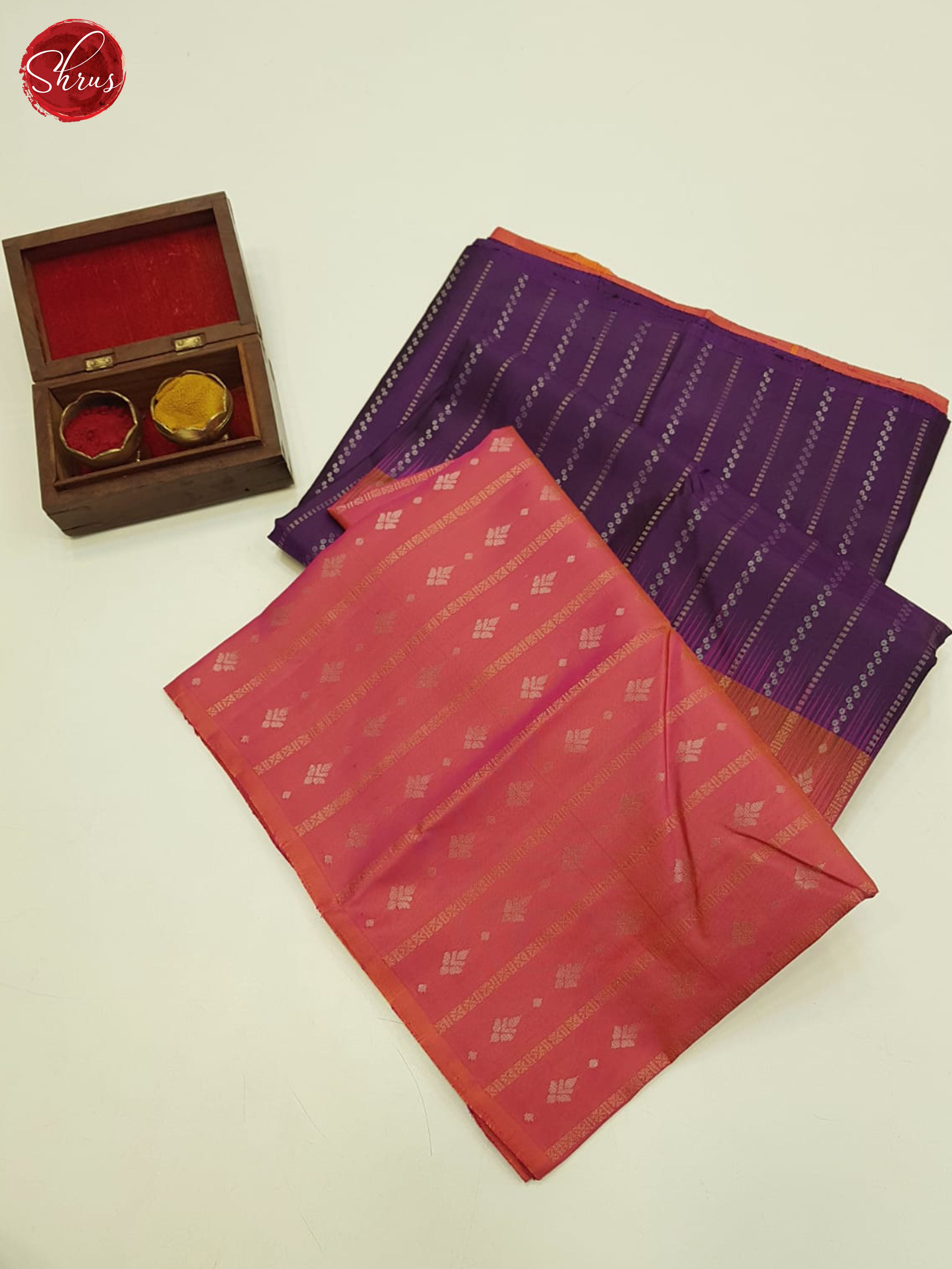 Purple And Pink- Soft Silk Saree - Shop on ShrusEternity.com