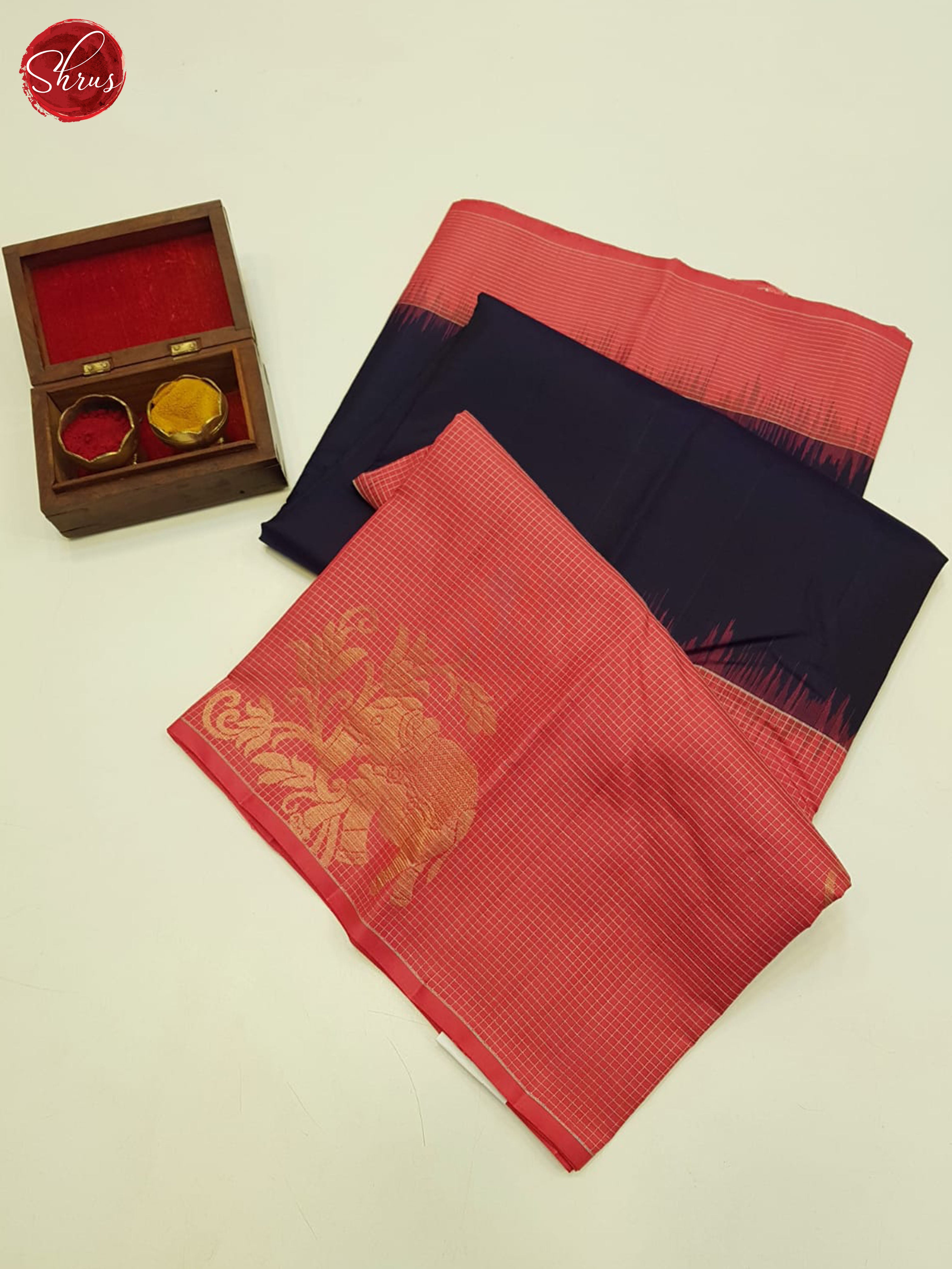 Blue And Pink- Soft Silk Saree - Shop on ShrusEternity.com