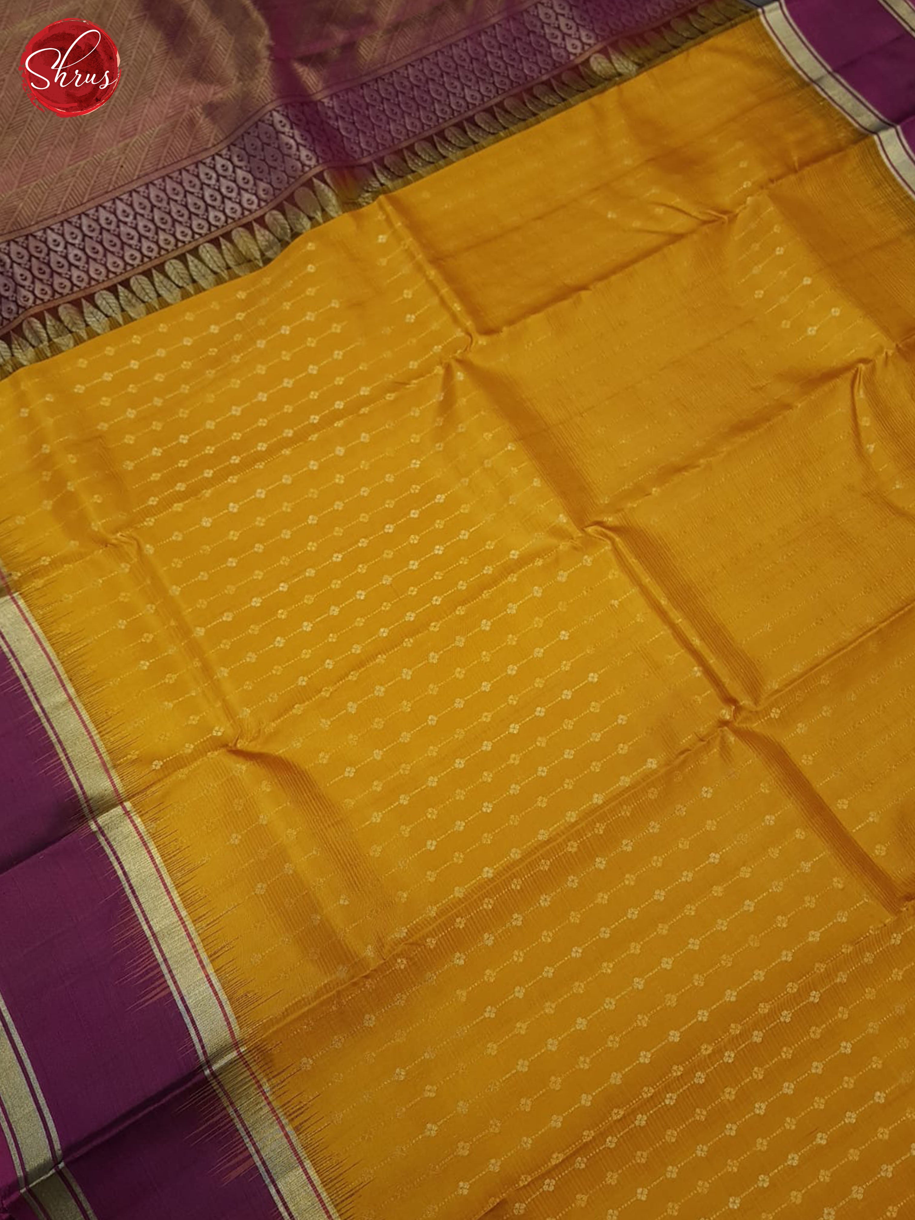 Mustard And Purple - Soft Silk Saree - Shop on ShrusEternity.com