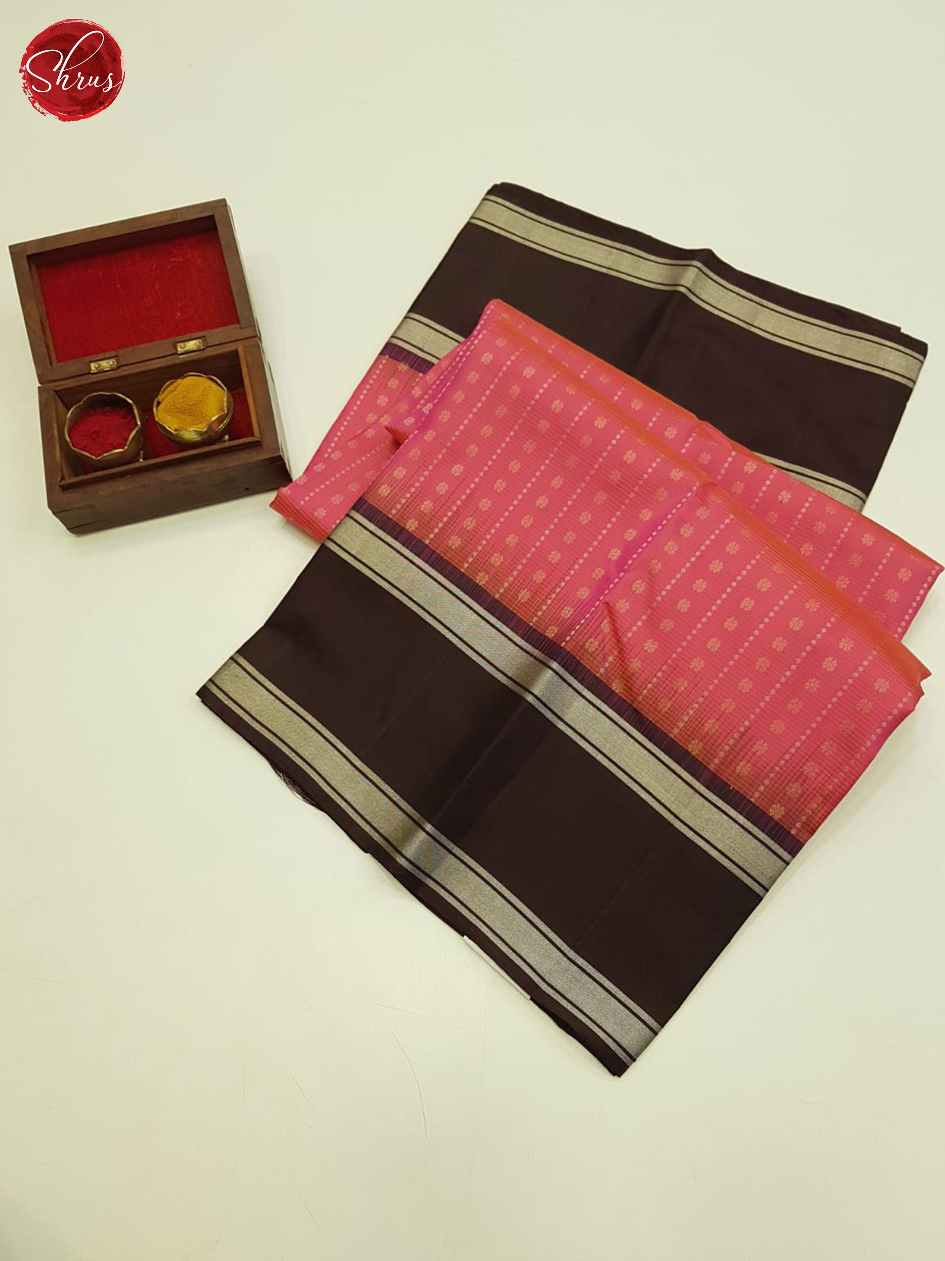 Pink And Deep Wine- Soft Silk Saree - Shop on ShrusEternity.com