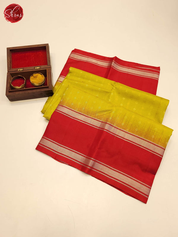 Green and Red-Soft silk saree - Shop on ShrusEternity.com