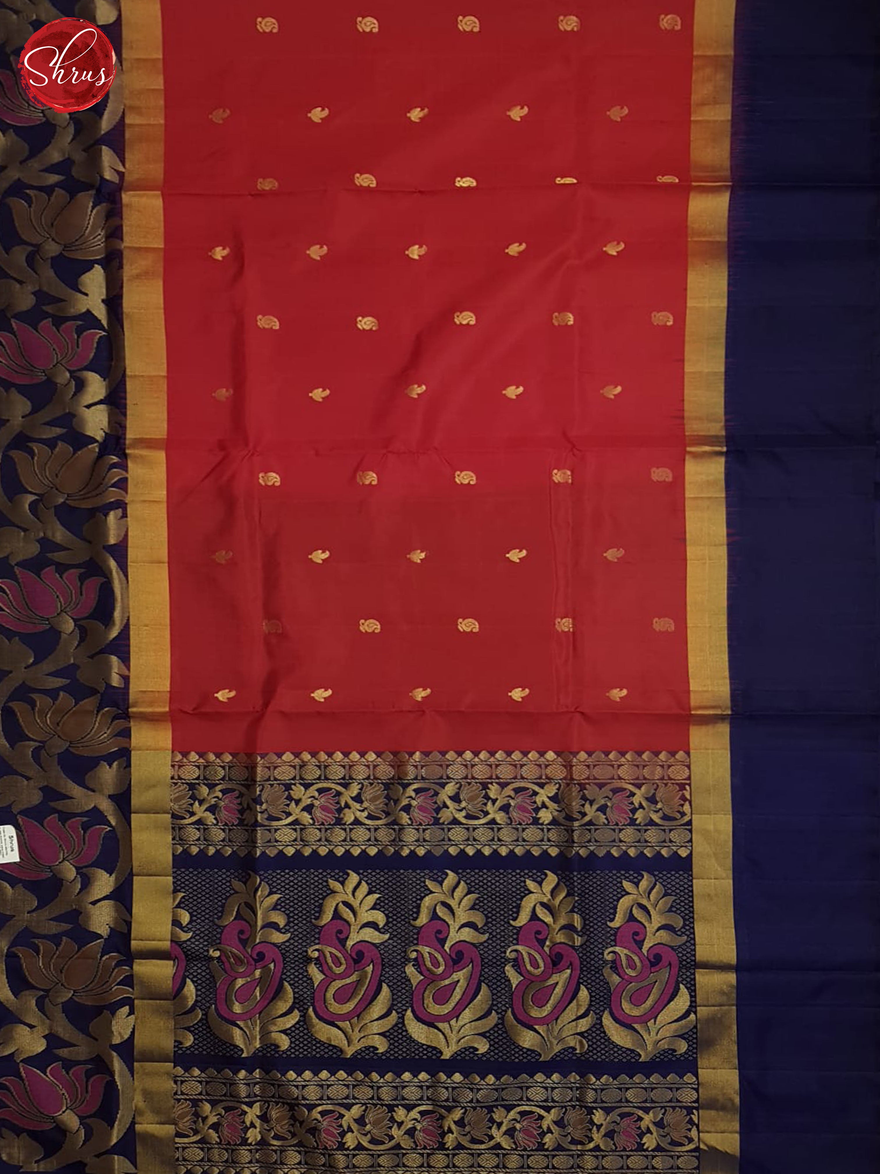 Red And Blue - Soft Silk Saree - Shop on ShrusEternity.com