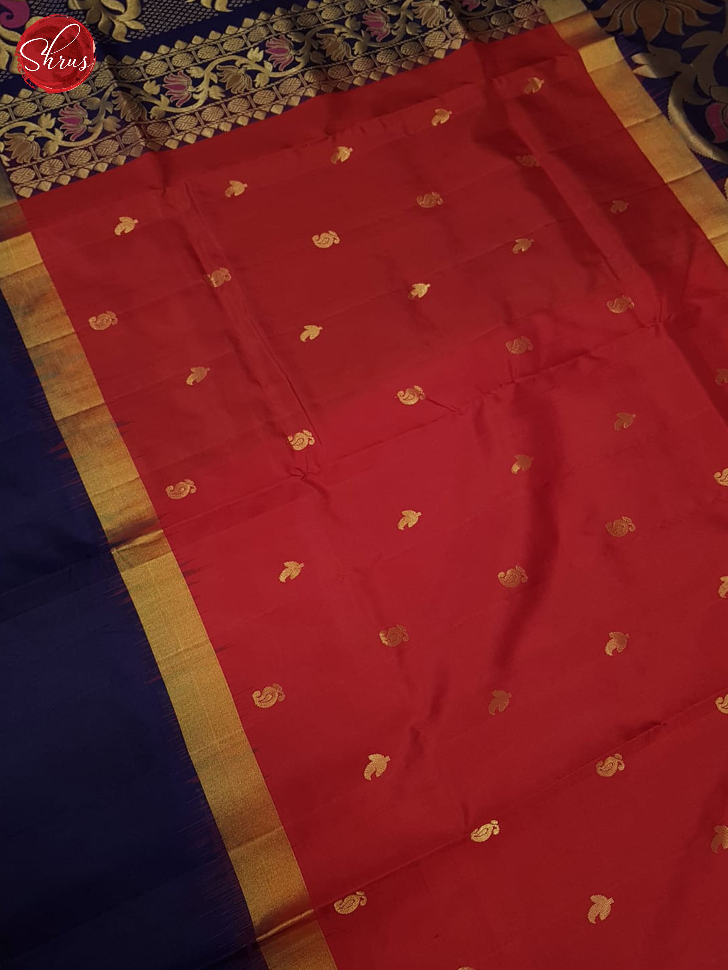 Red And Blue - Soft Silk Saree - Shop on ShrusEternity.com