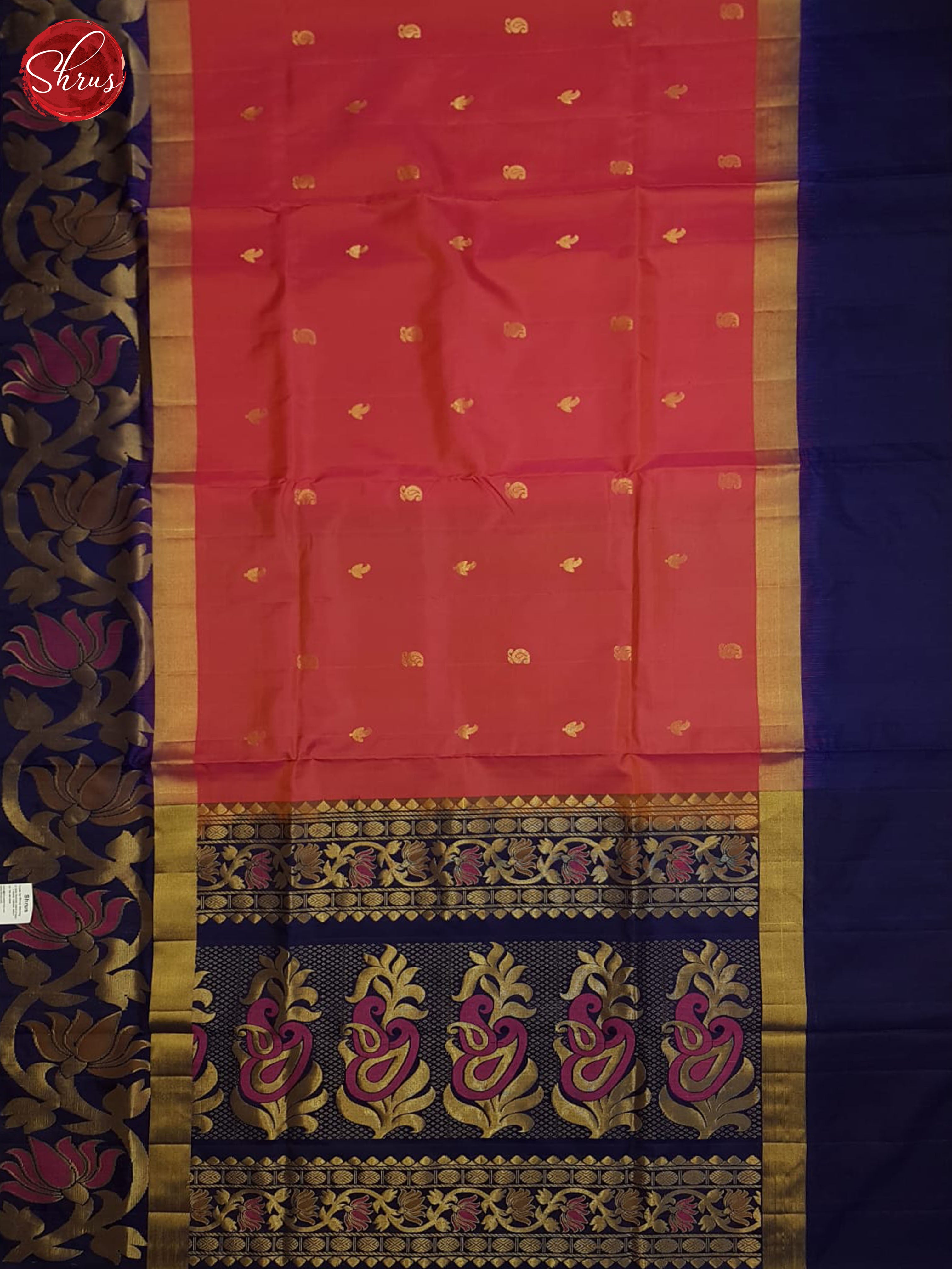 Pink And Blue- Soft SIlk Saree - Shop on ShrusEternity.com