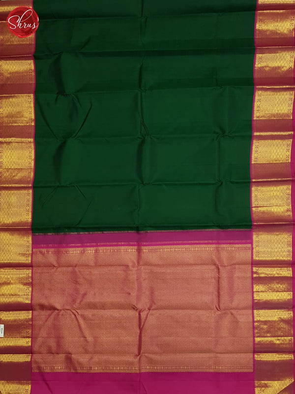 Green And Pink- Kanchipuram Silk saree - Shop on ShrusEternity.com