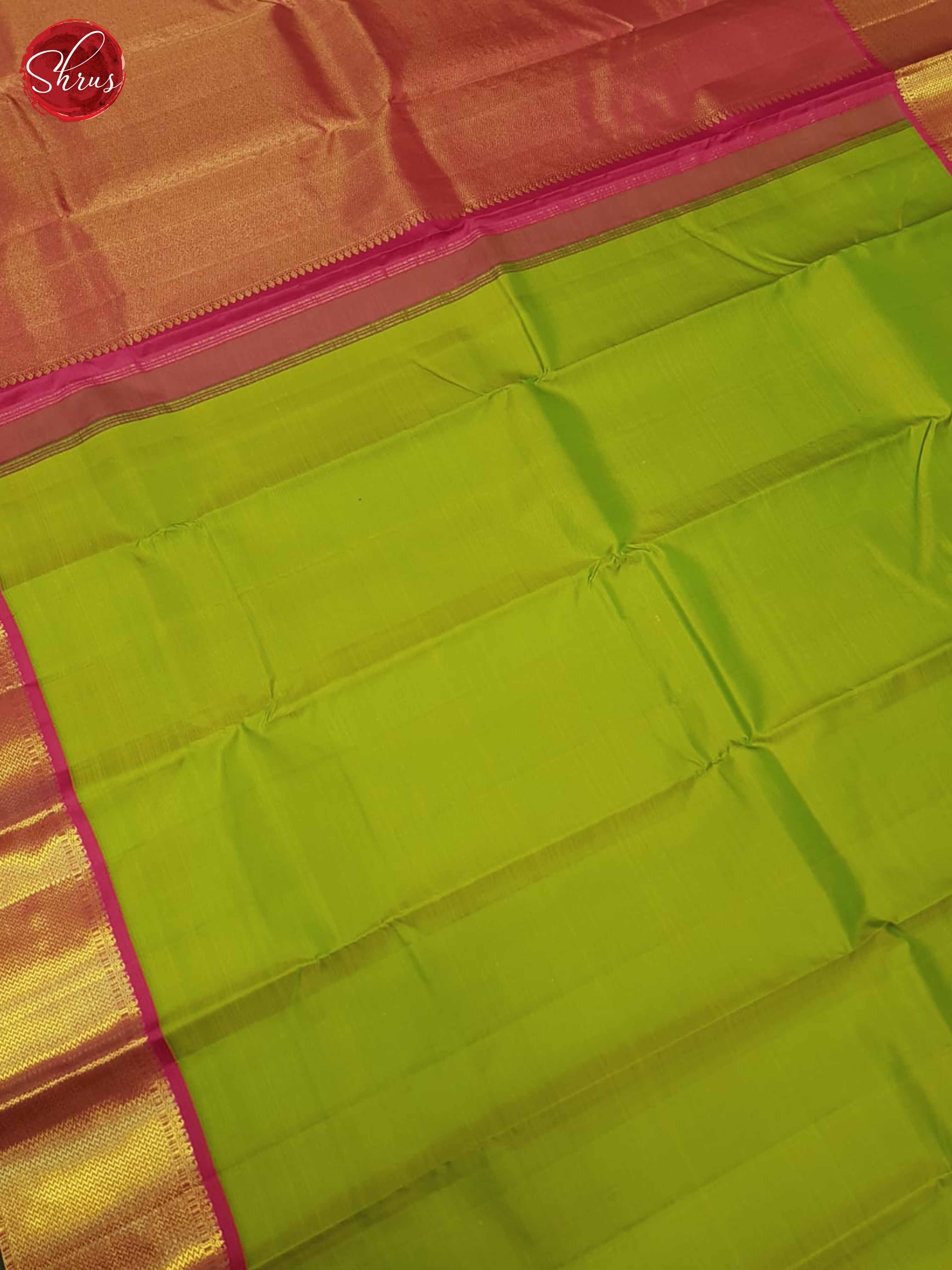 Green And Pink- Kanchipuram Silk Saree - Shop on ShrusEternity.com