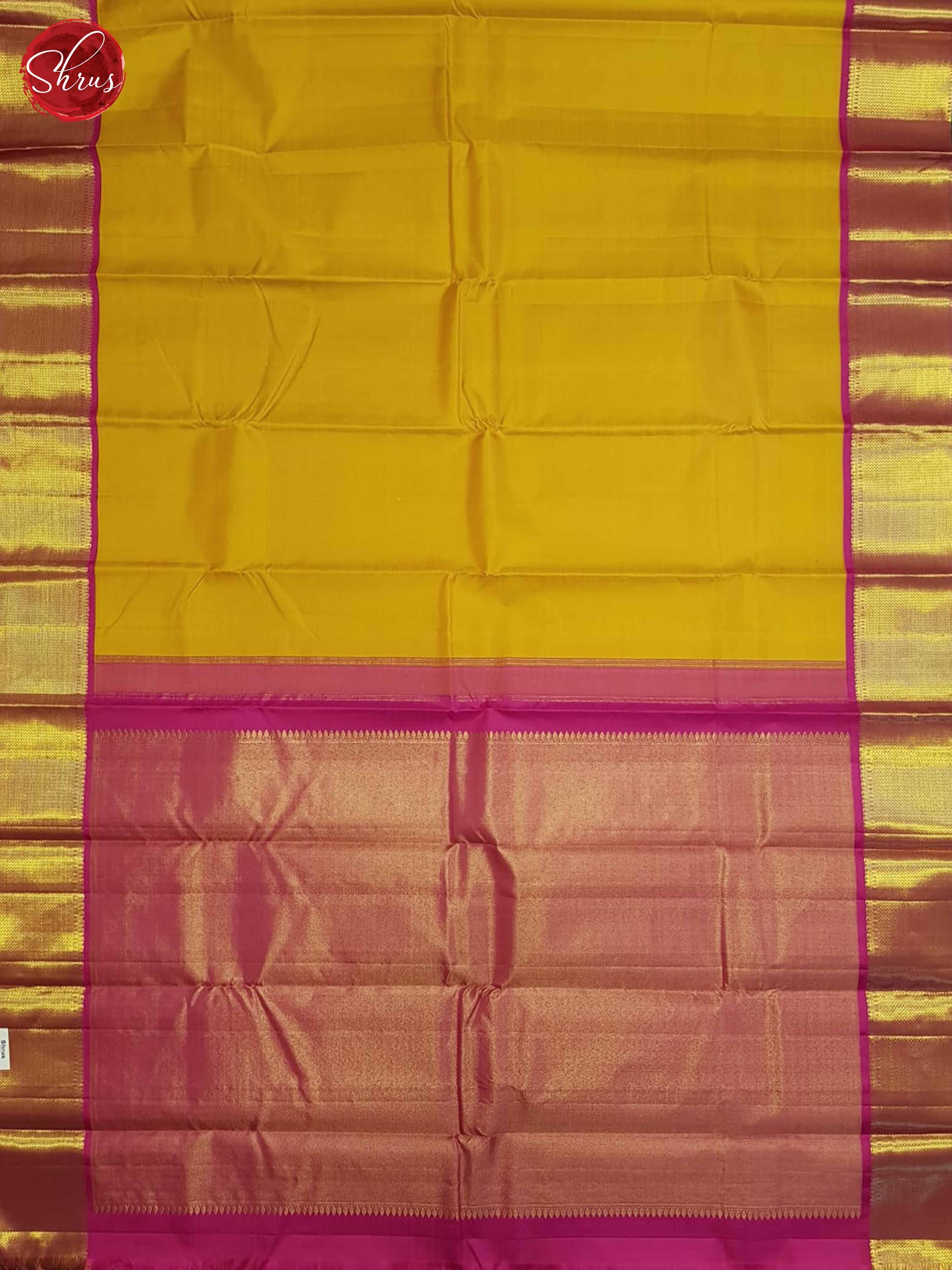 Yellow And Pink- Kanchipuram Silk Saree - Shop on ShrusEternity.com