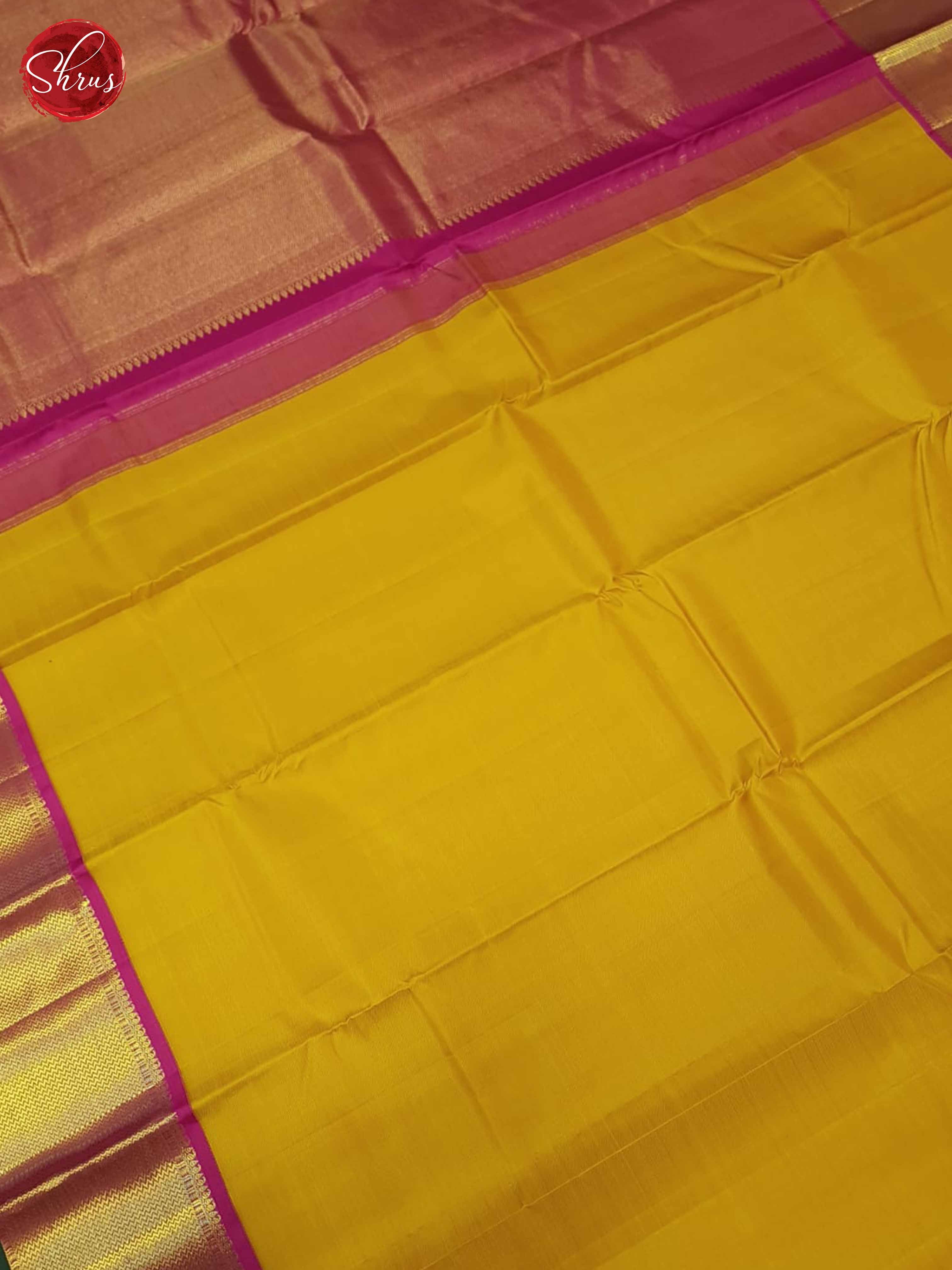 Yellow And Pink- Kanchipuram Silk Saree - Shop on ShrusEternity.com