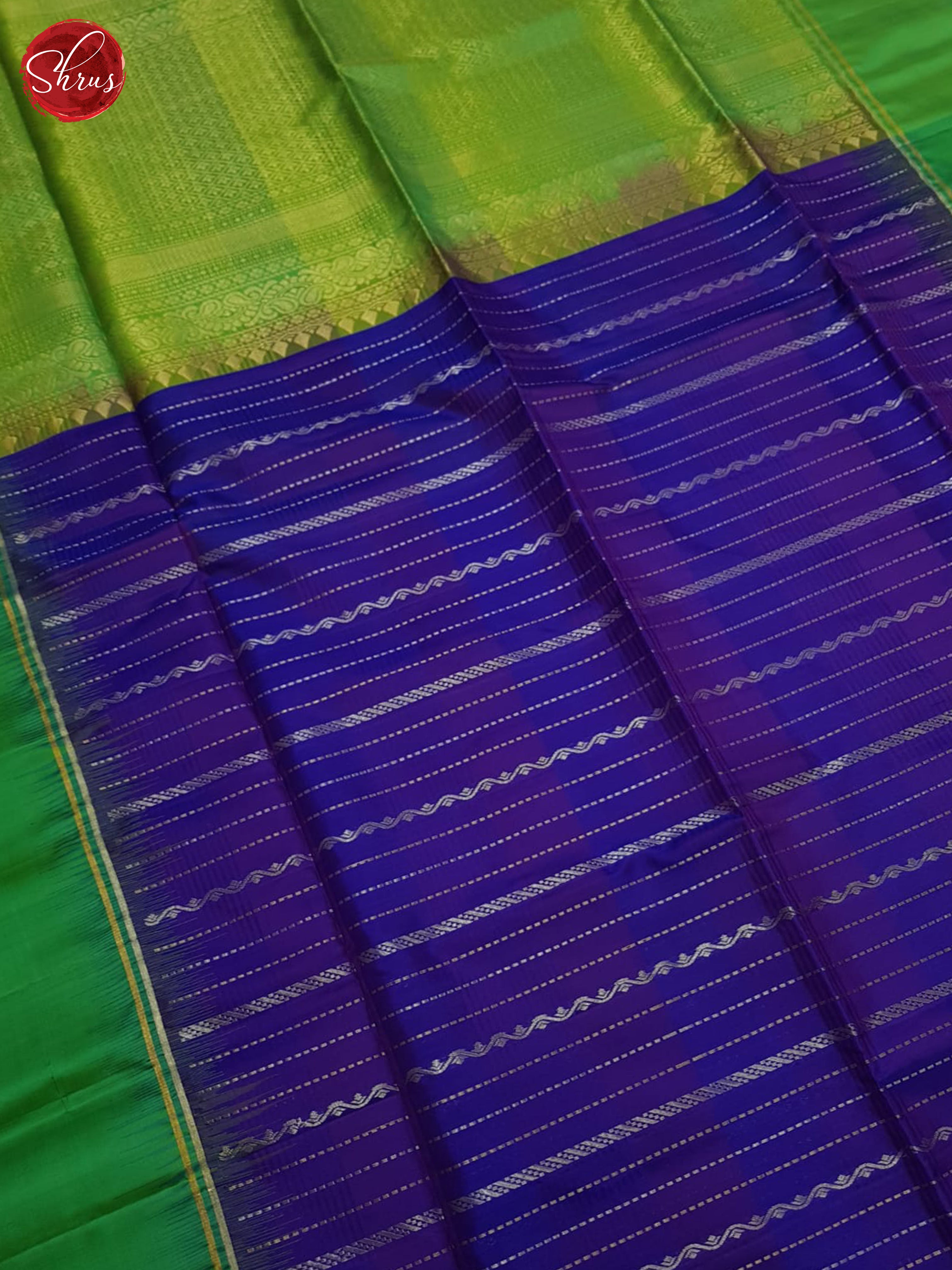 Blue & green - Soft Silk Saree - Shop on ShrusEternity.com