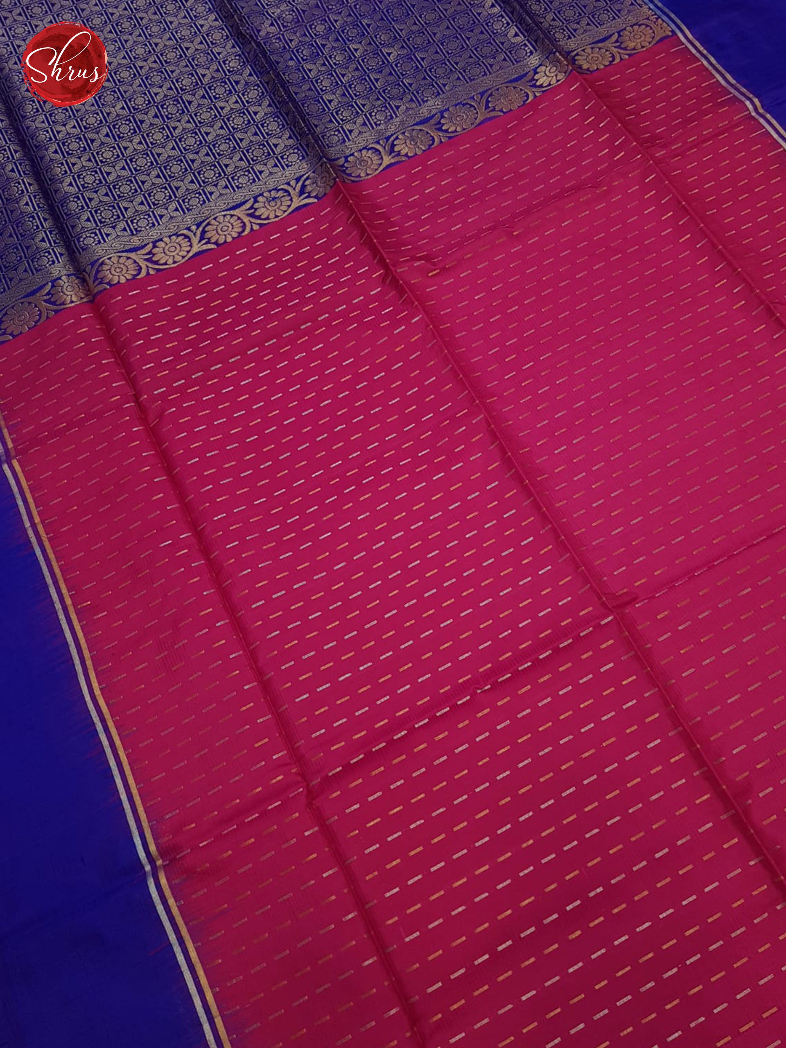 Pink And Blue-Soft Silk Saree - Shop on ShrusEternity.com