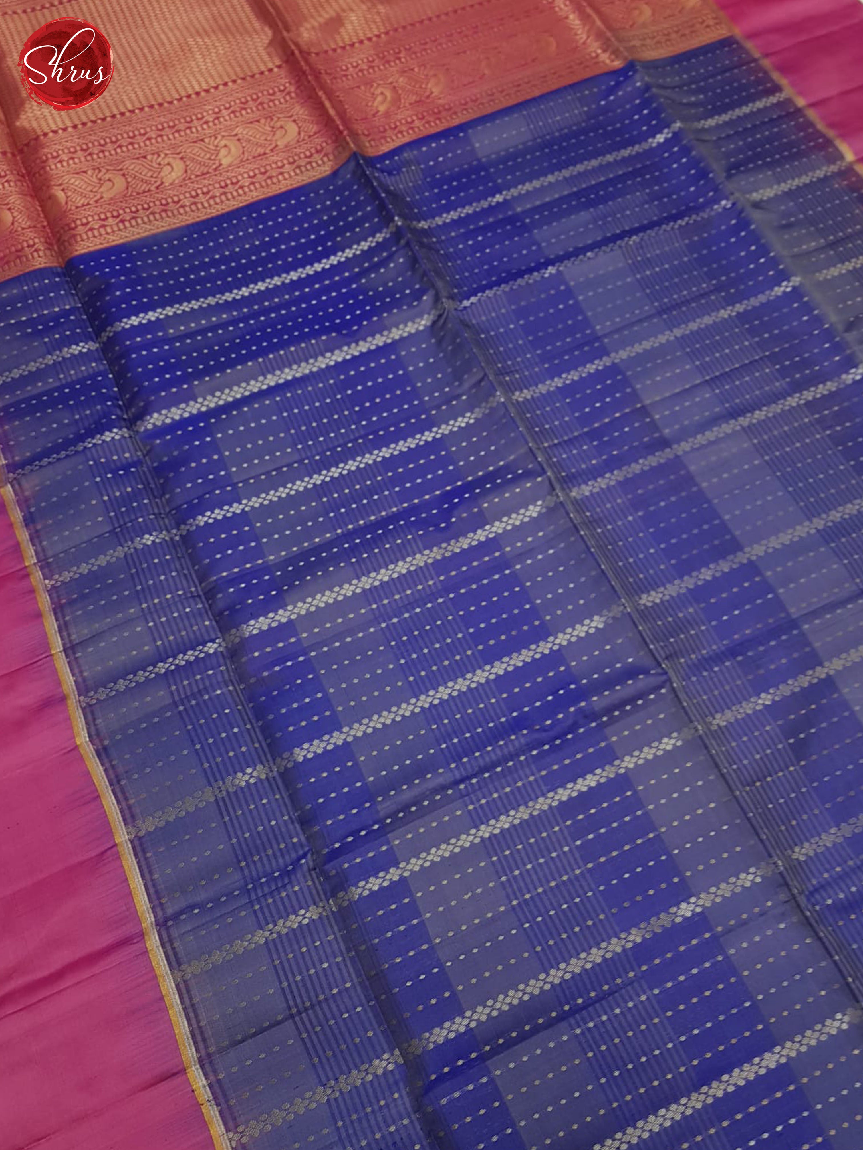 Blue And Pink- Soft Silk Saree - Shop on ShrusEternity.com