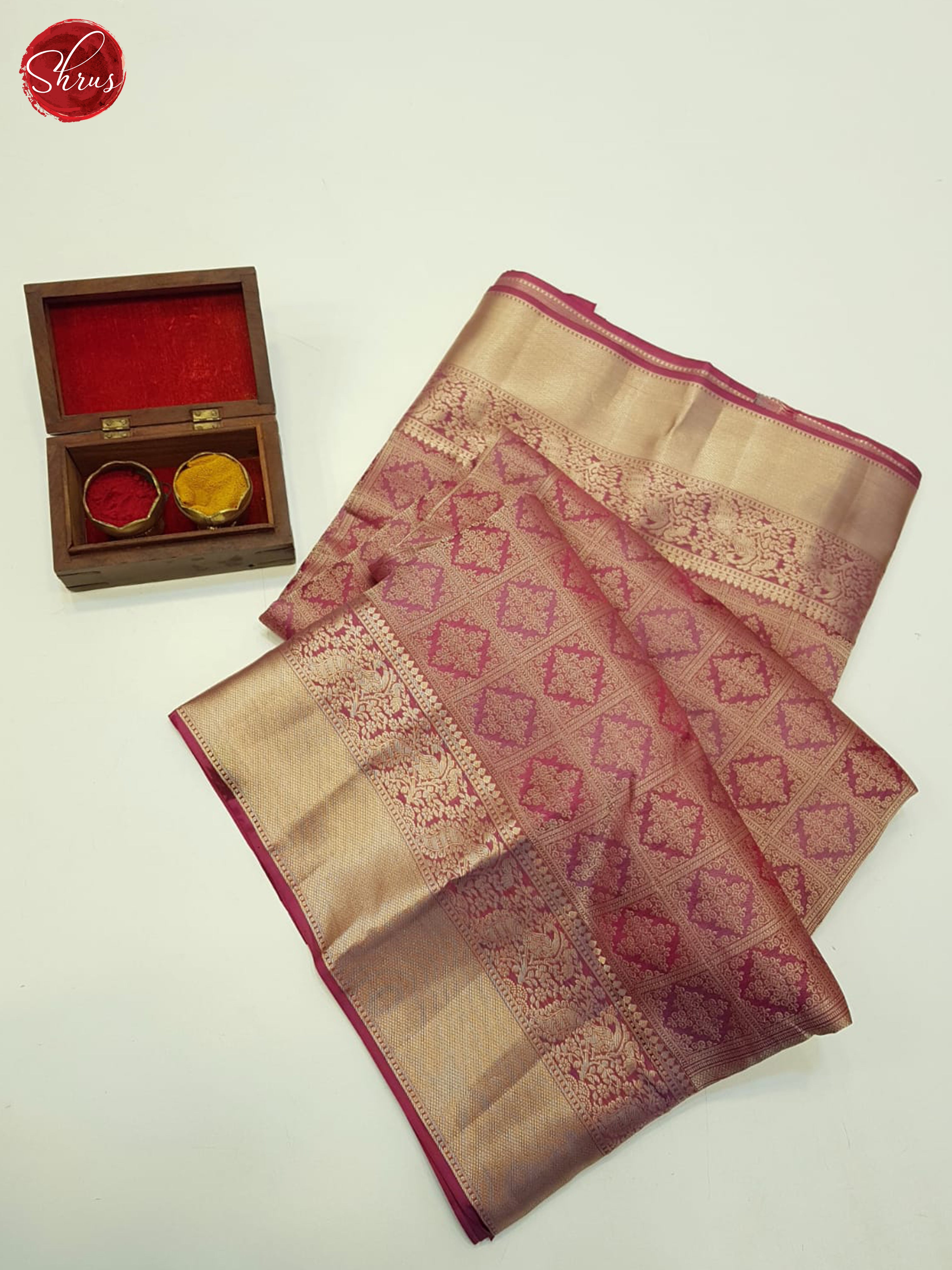 Dusty Pink(Single tone) - Kanchipuram silk - Shop on ShrusEternity.com