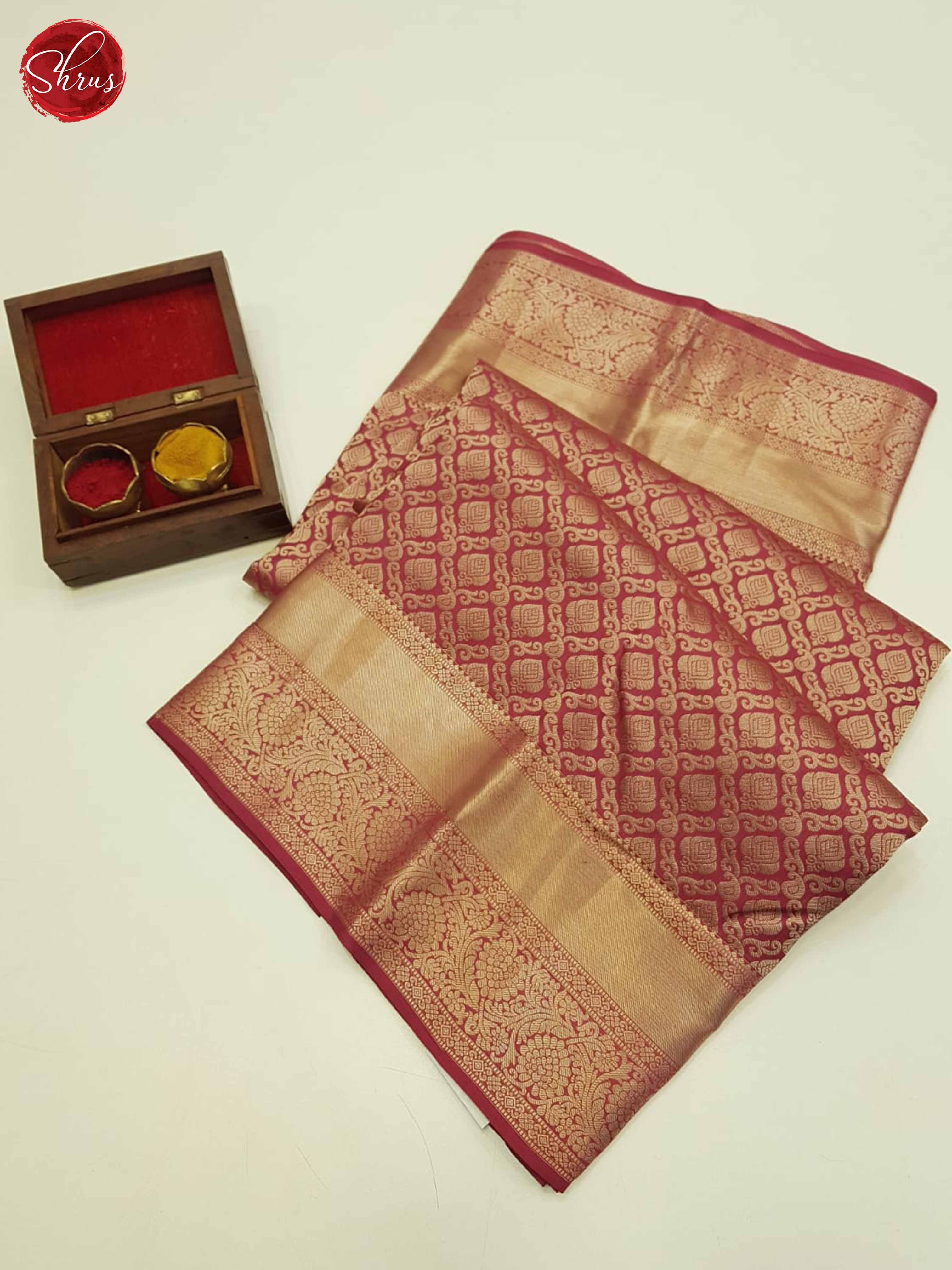 Maroon (Single Tone)- Kanchipuram Silk Saree - Shop on ShrusEternity.com