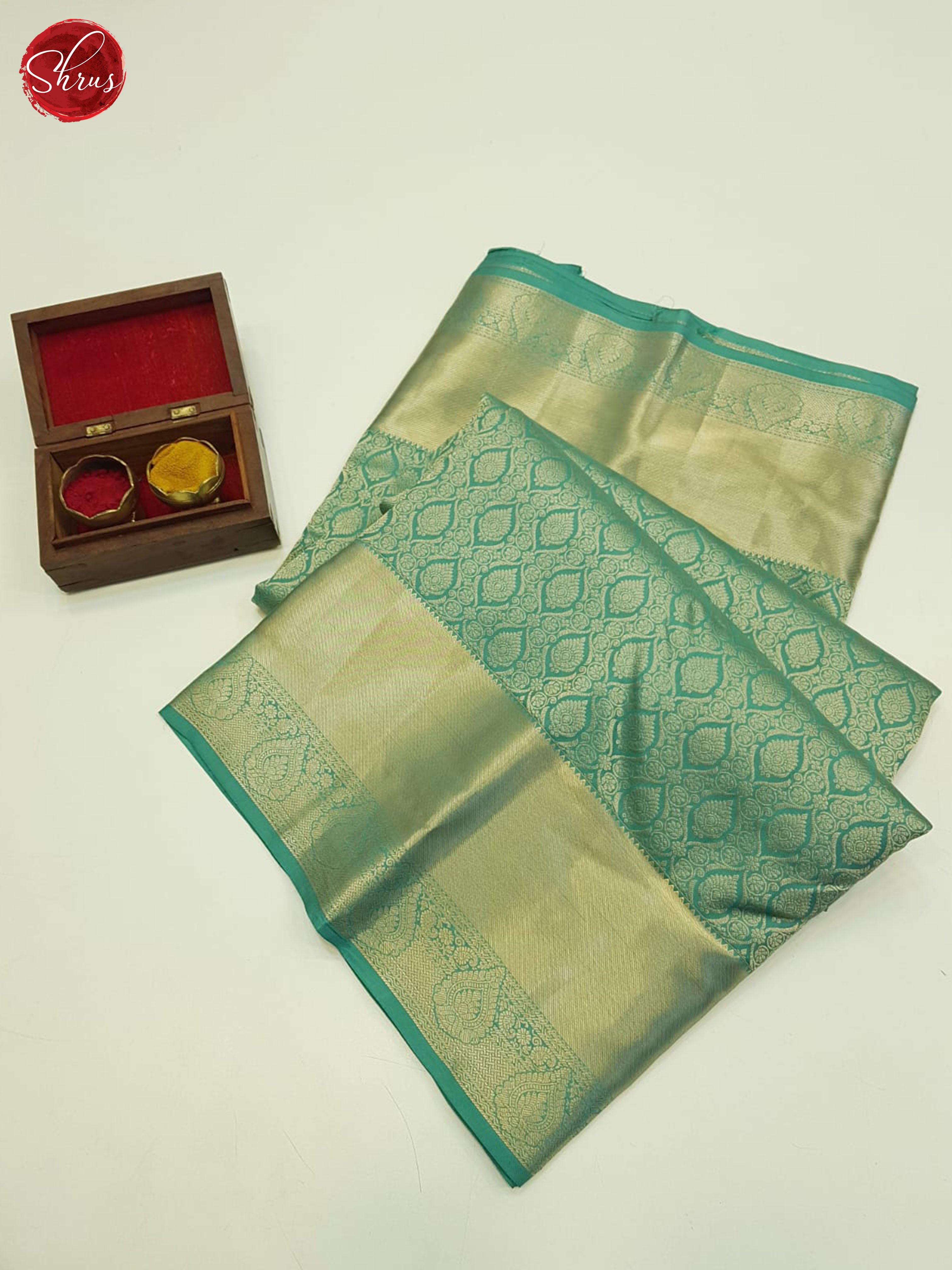 Green(single tone)-Kanchipuram silk saree - Shop on ShrusEternity.com