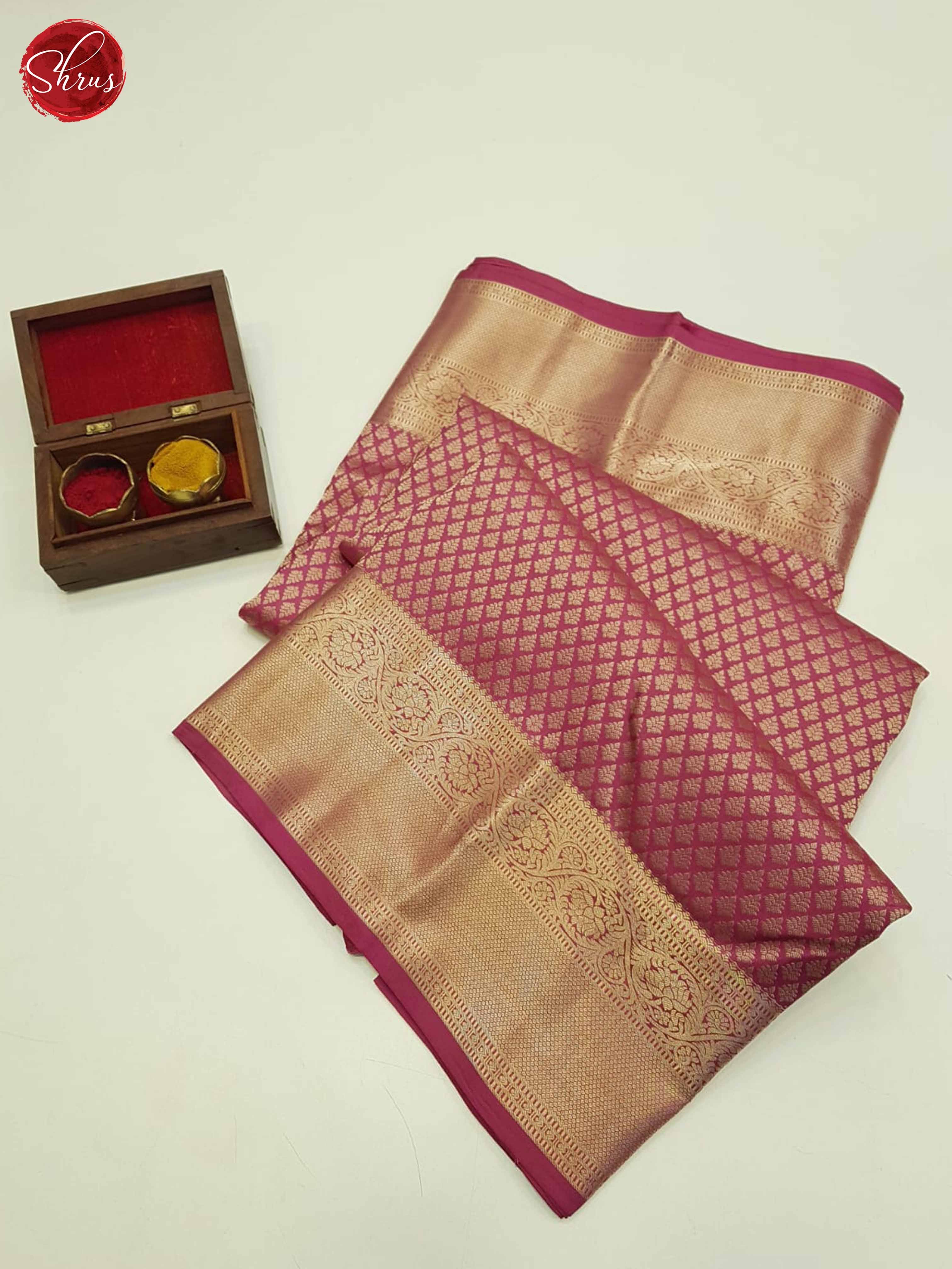 Majenta Pink(Single Tone)- Kanchipuram Silk Saree - Shop on ShrusEternity.com