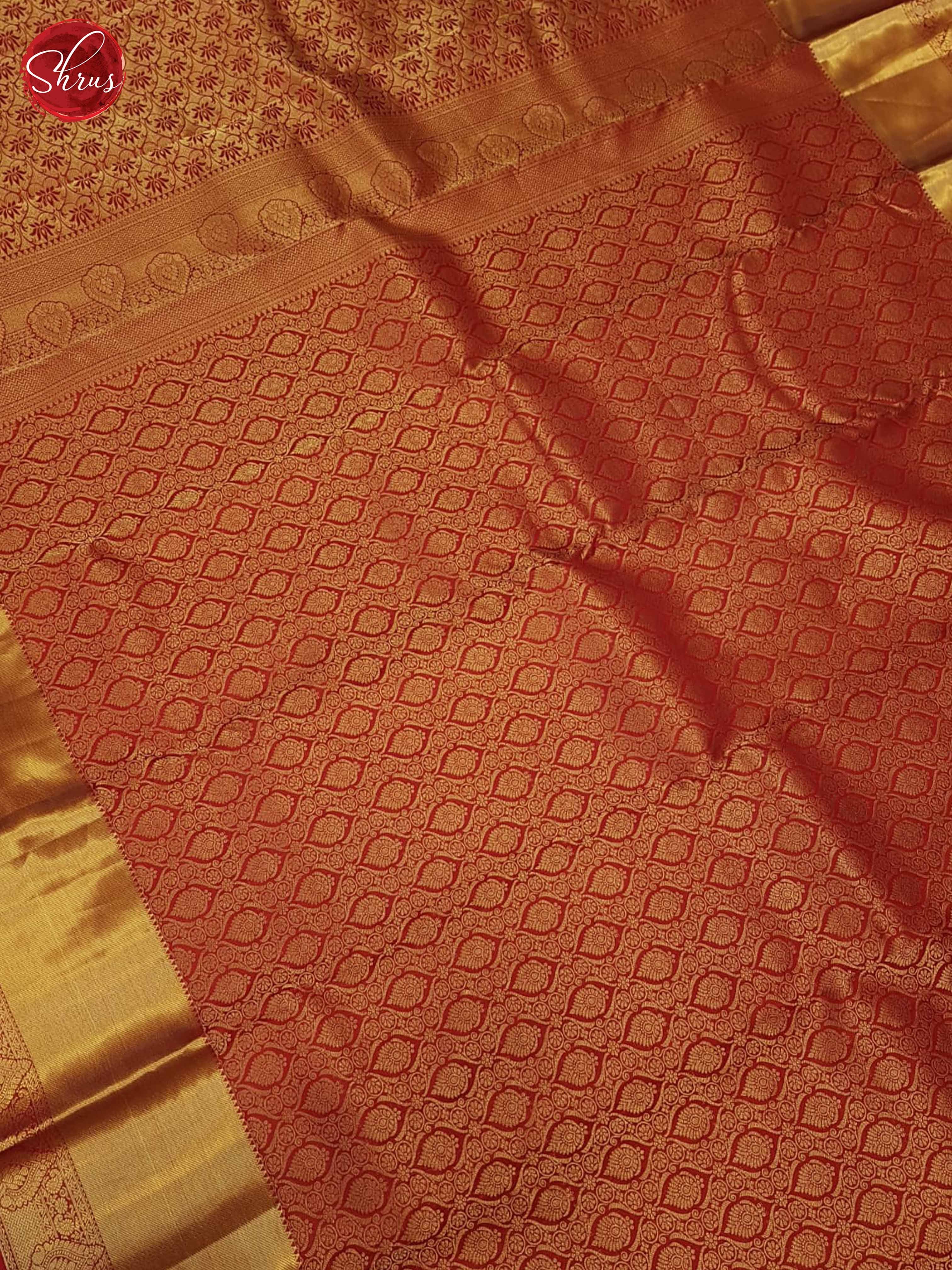 Red(Single Tone)- Kanchipuram Silk Saree - Shop on ShrusEternity.com