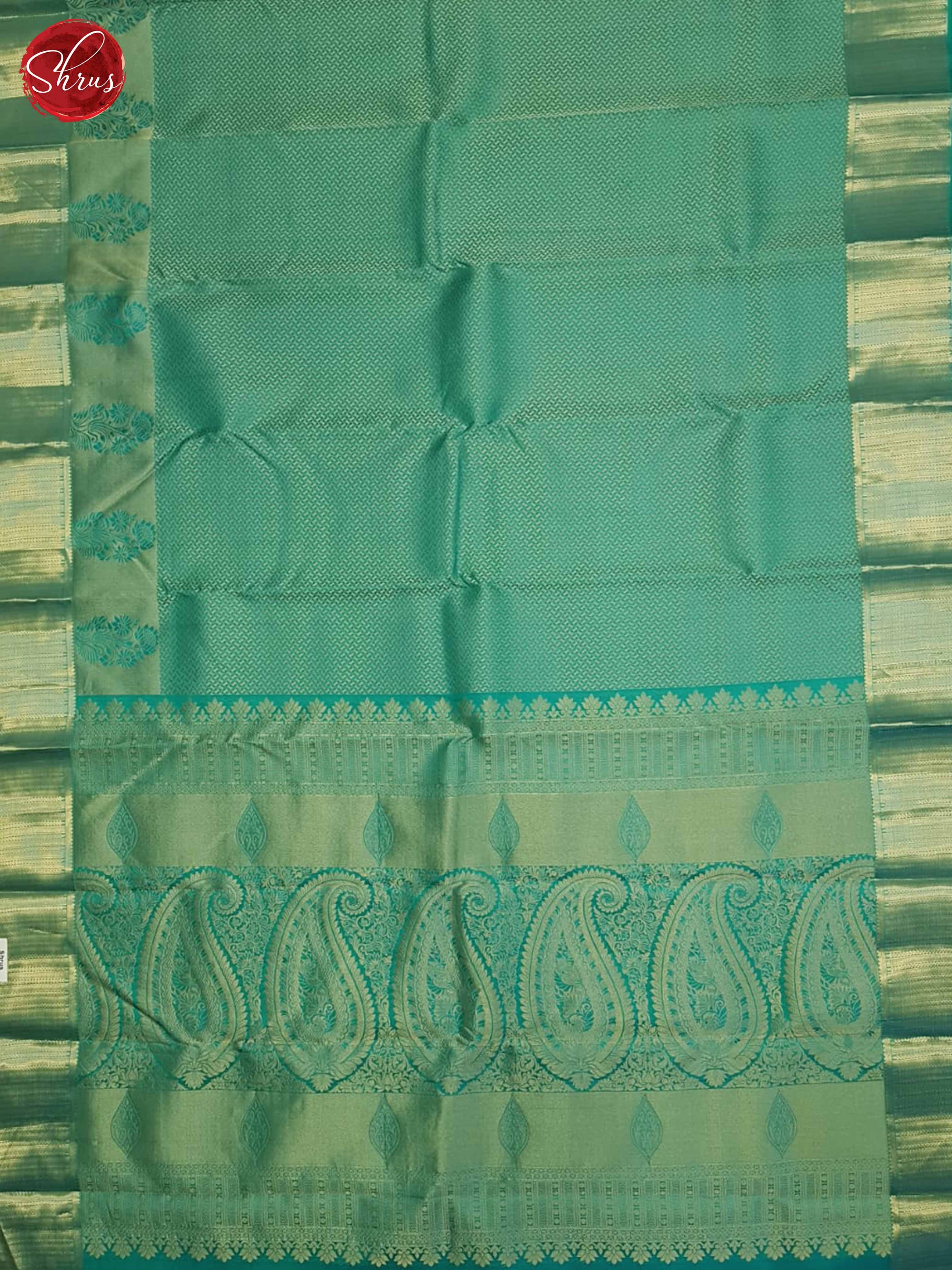 Teal Green(Single Tone)- kanchipuram Silk Saree - Shop on ShrusEternity.com