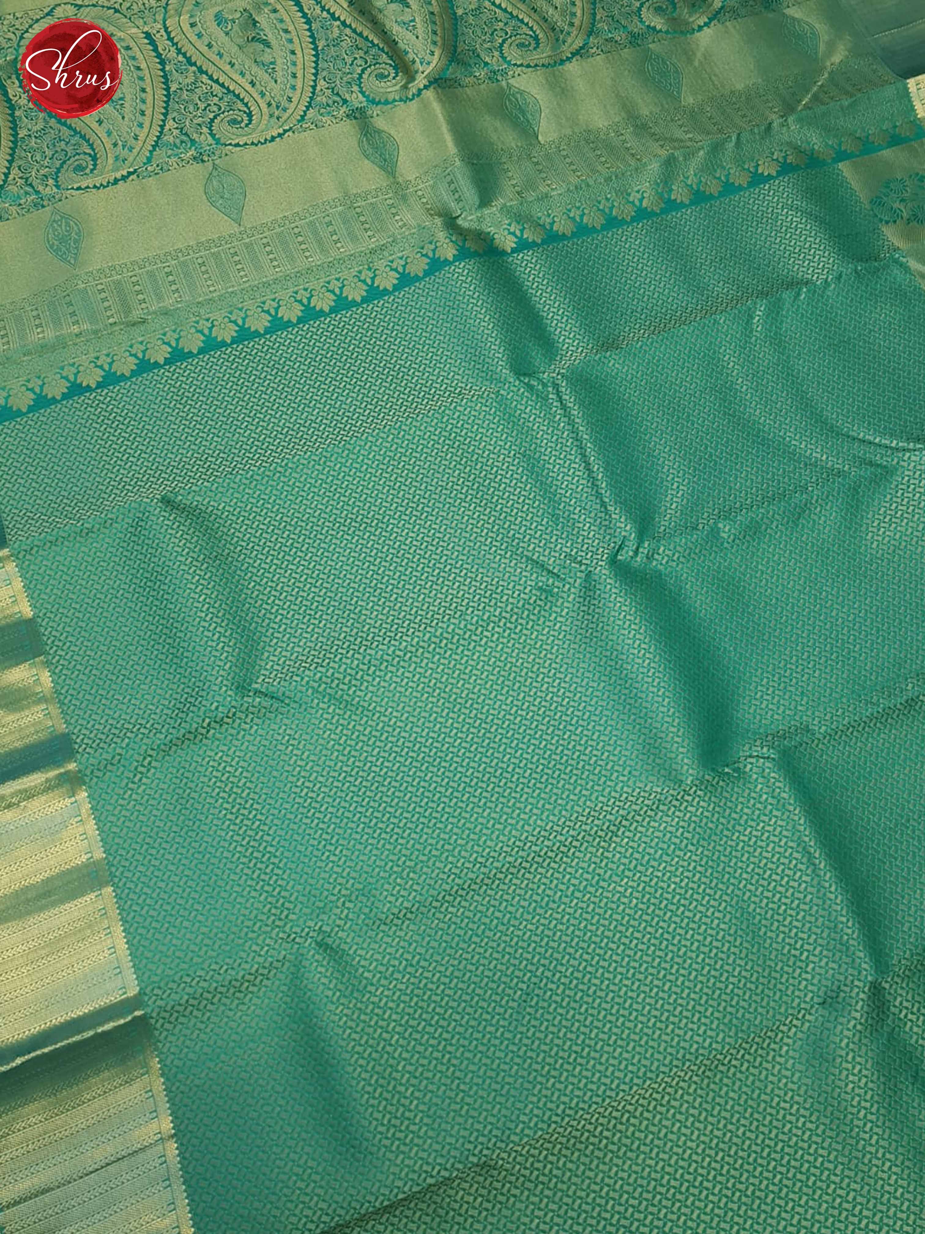 Teal Green(Single Tone)- kanchipuram Silk Saree - Shop on ShrusEternity.com