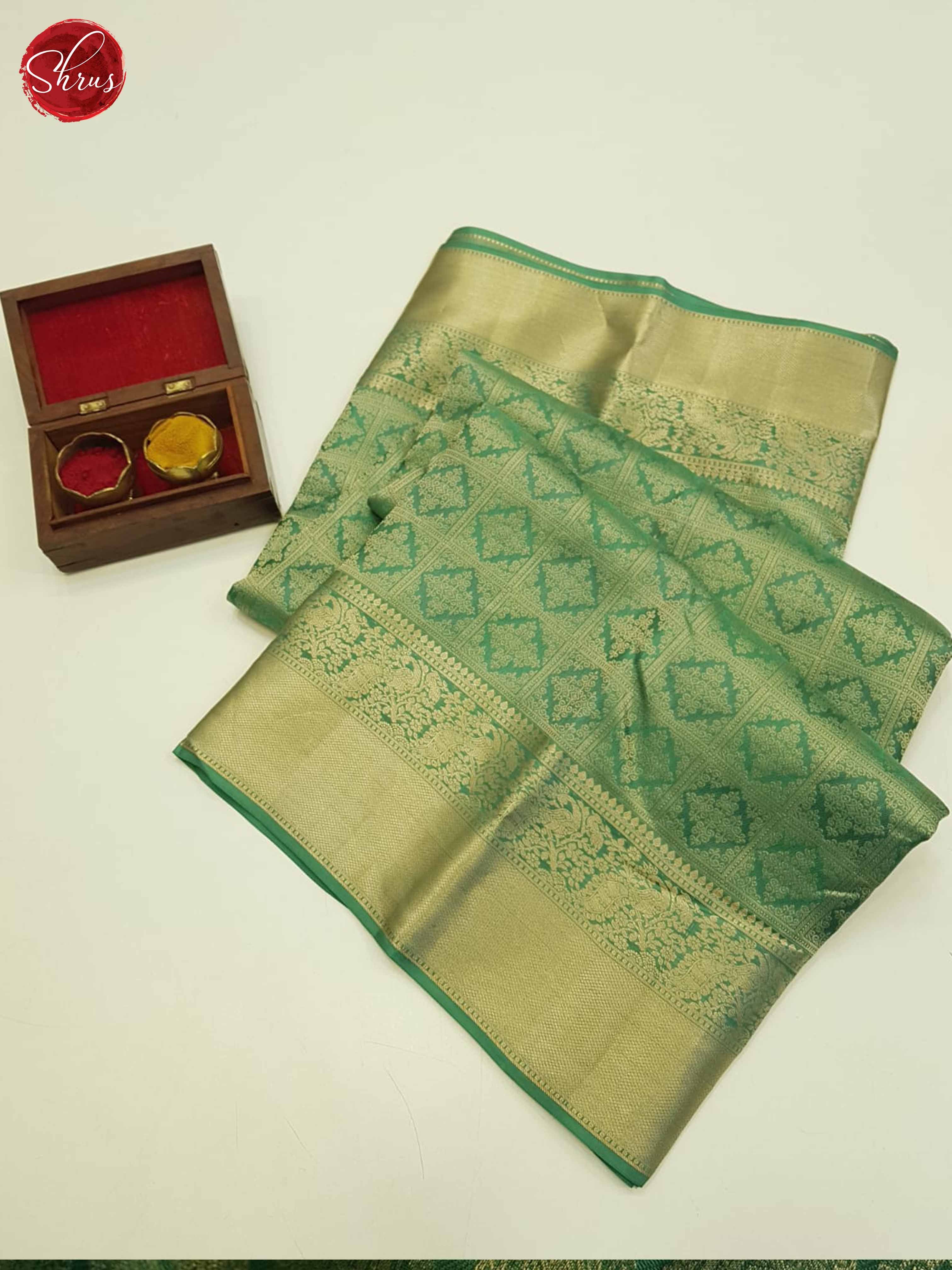 Green(Single tone)- Kanchipuram Silk Saree - Shop on ShrusEternity.com