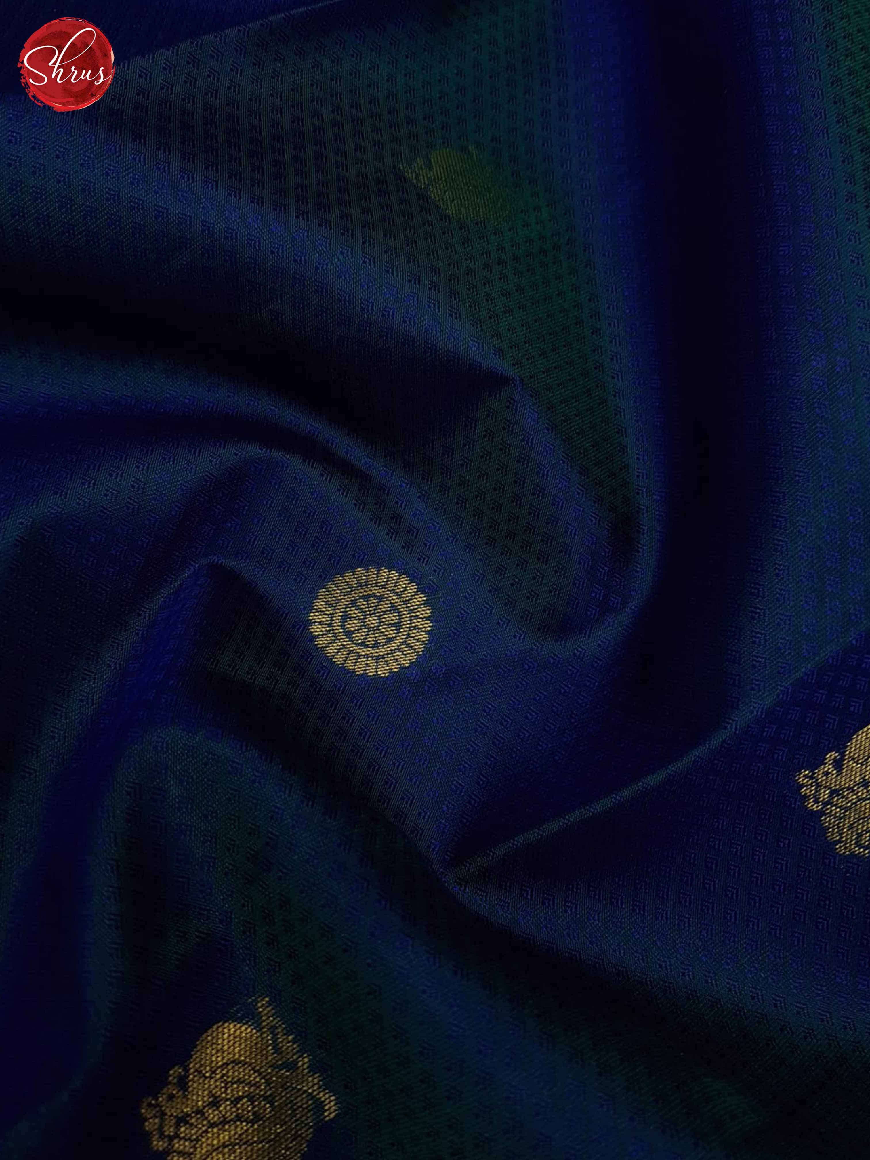 Blue(SIngle Tone)- Kanchipuram Silk Saree - Shop on ShrusEternity.com