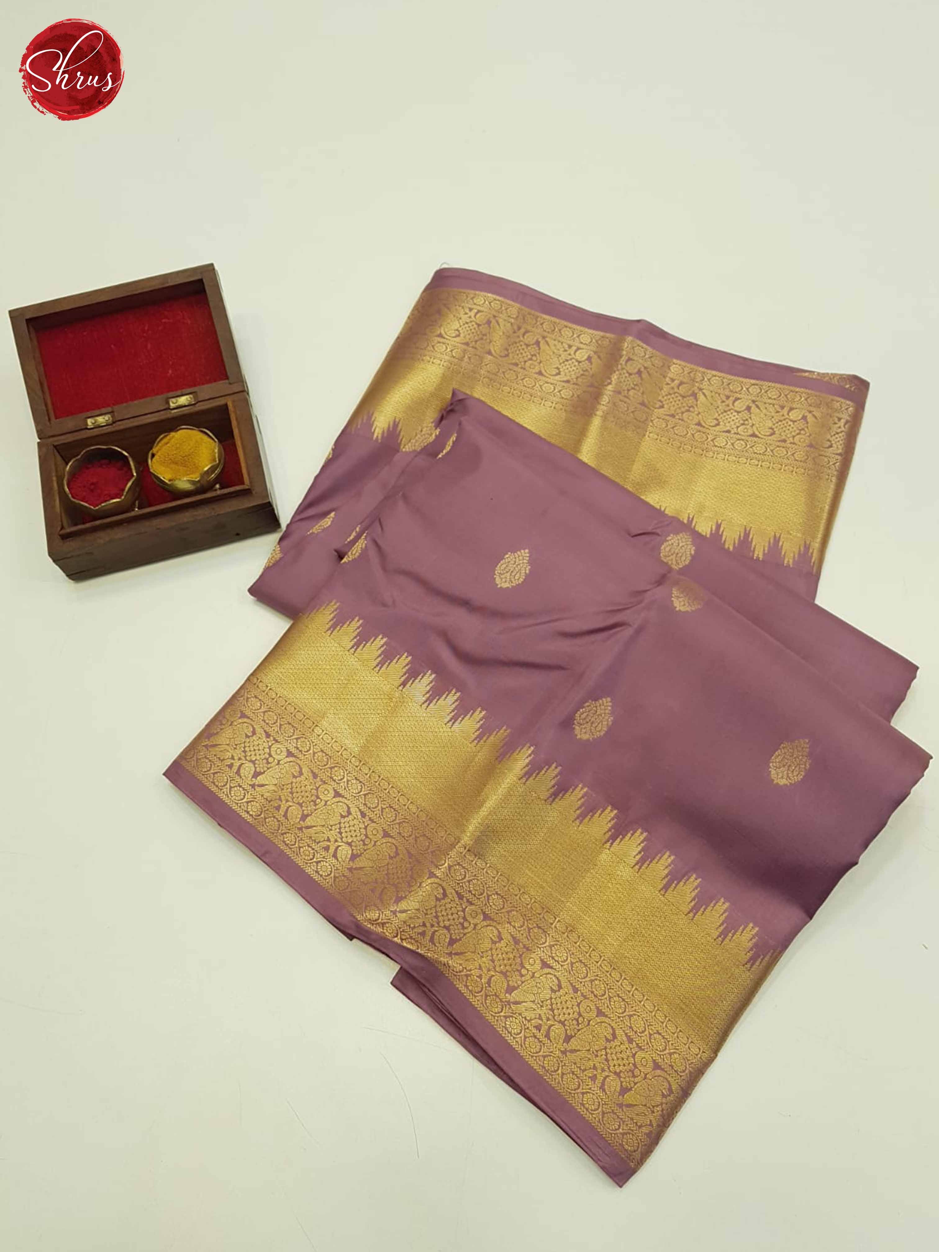 Mauve(Single Tone)- Kanchipuram Silk Saree - Shop on ShrusEternity.com