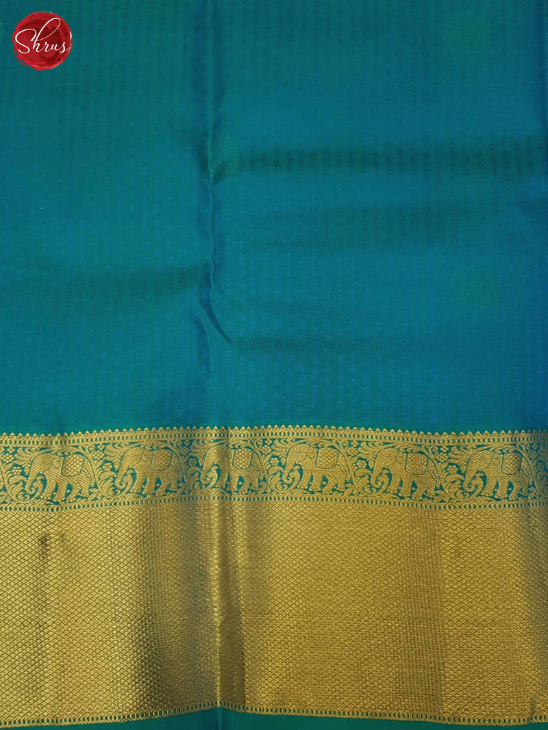 Blue(Single Tone)- Kanchipuram Silk Saree - Shop on ShrusEternity.com