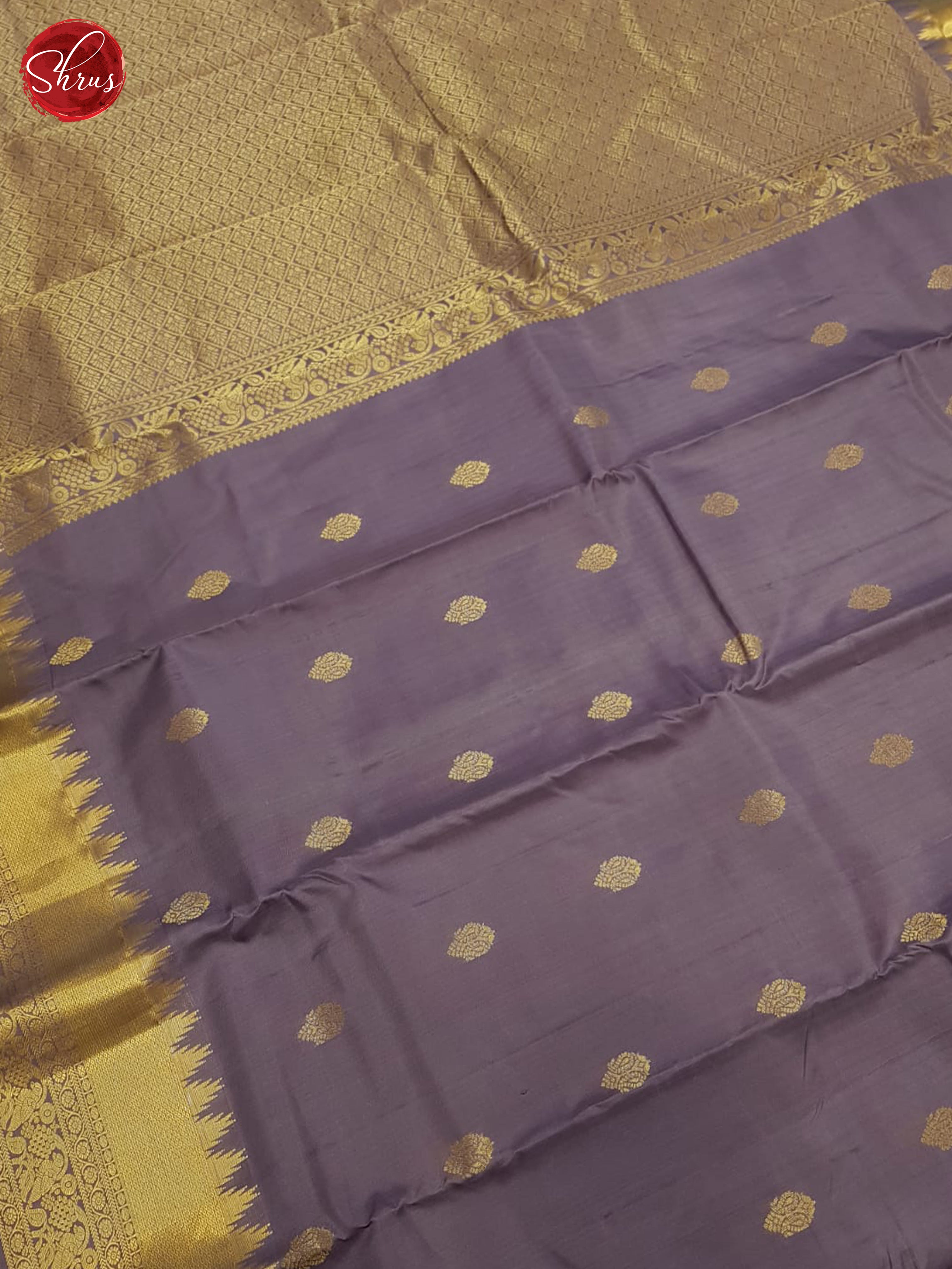 Dusty Lavender(Single Tone)- Kanchipuram silk - Shop on ShrusEternity.com