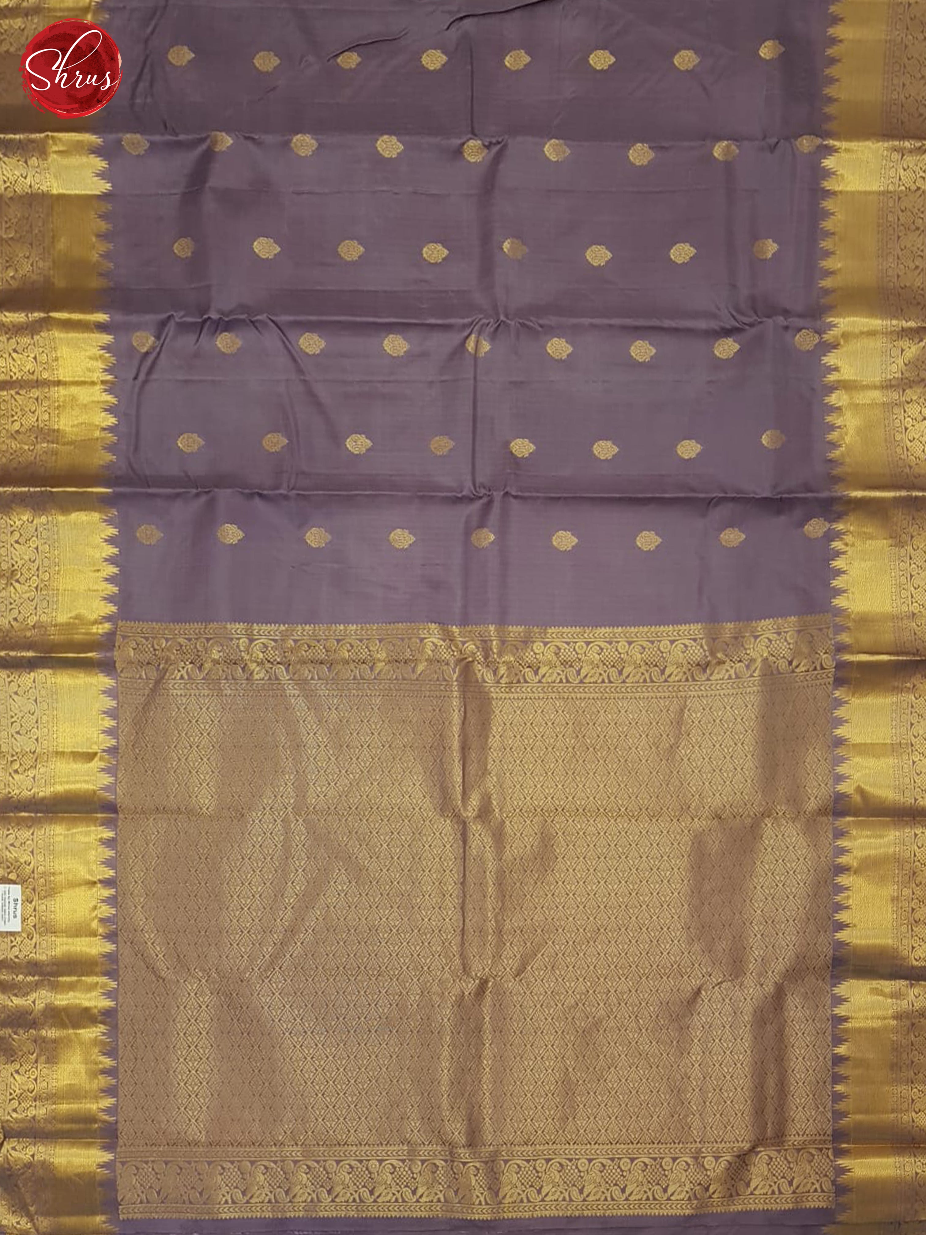 Dusty Lavender(Single Tone)- Kanchipuram silk - Shop on ShrusEternity.com