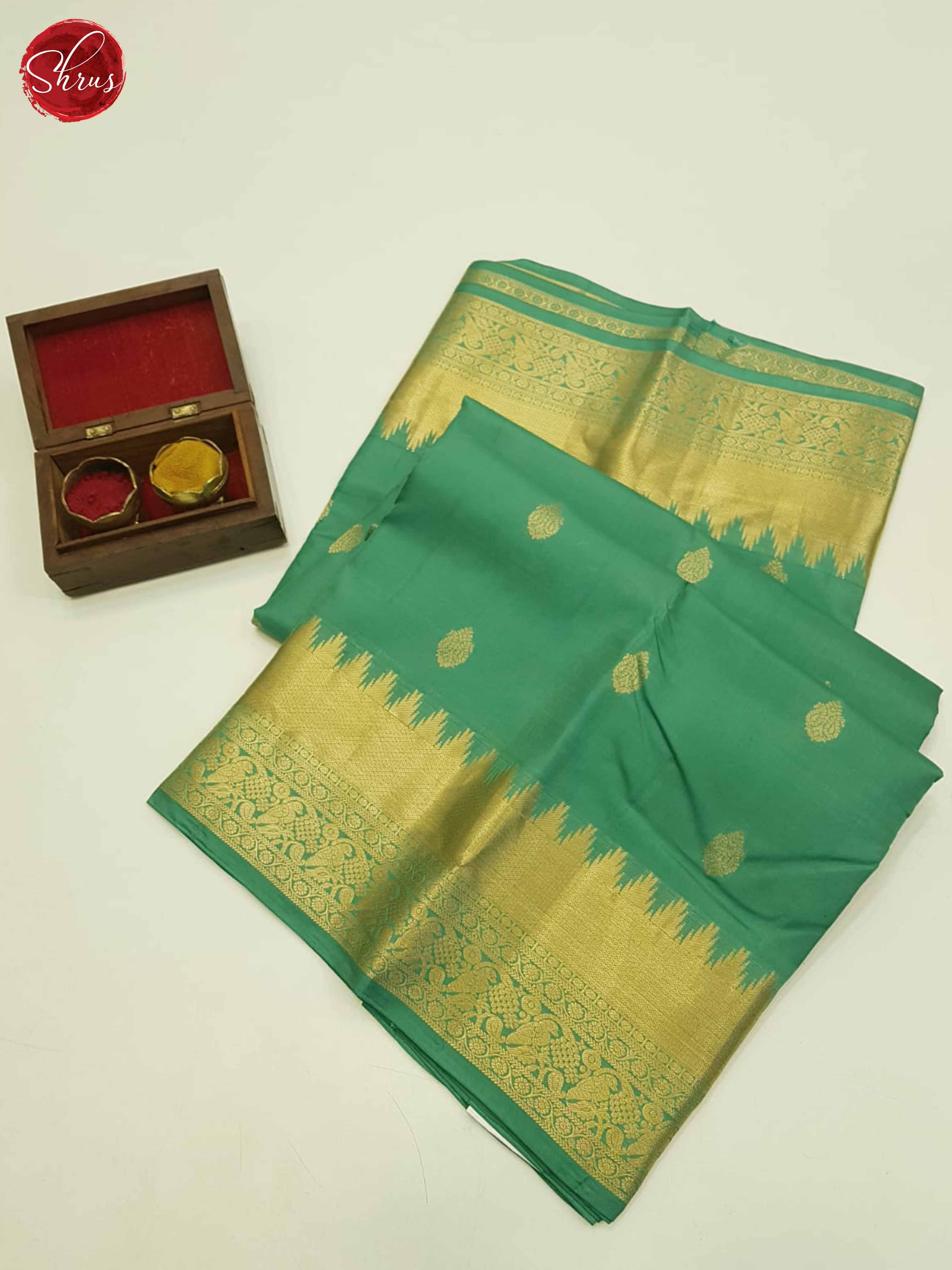 Green(single Tone) - Kanchipuram Silk Saree - Shop on ShrusEternity.com