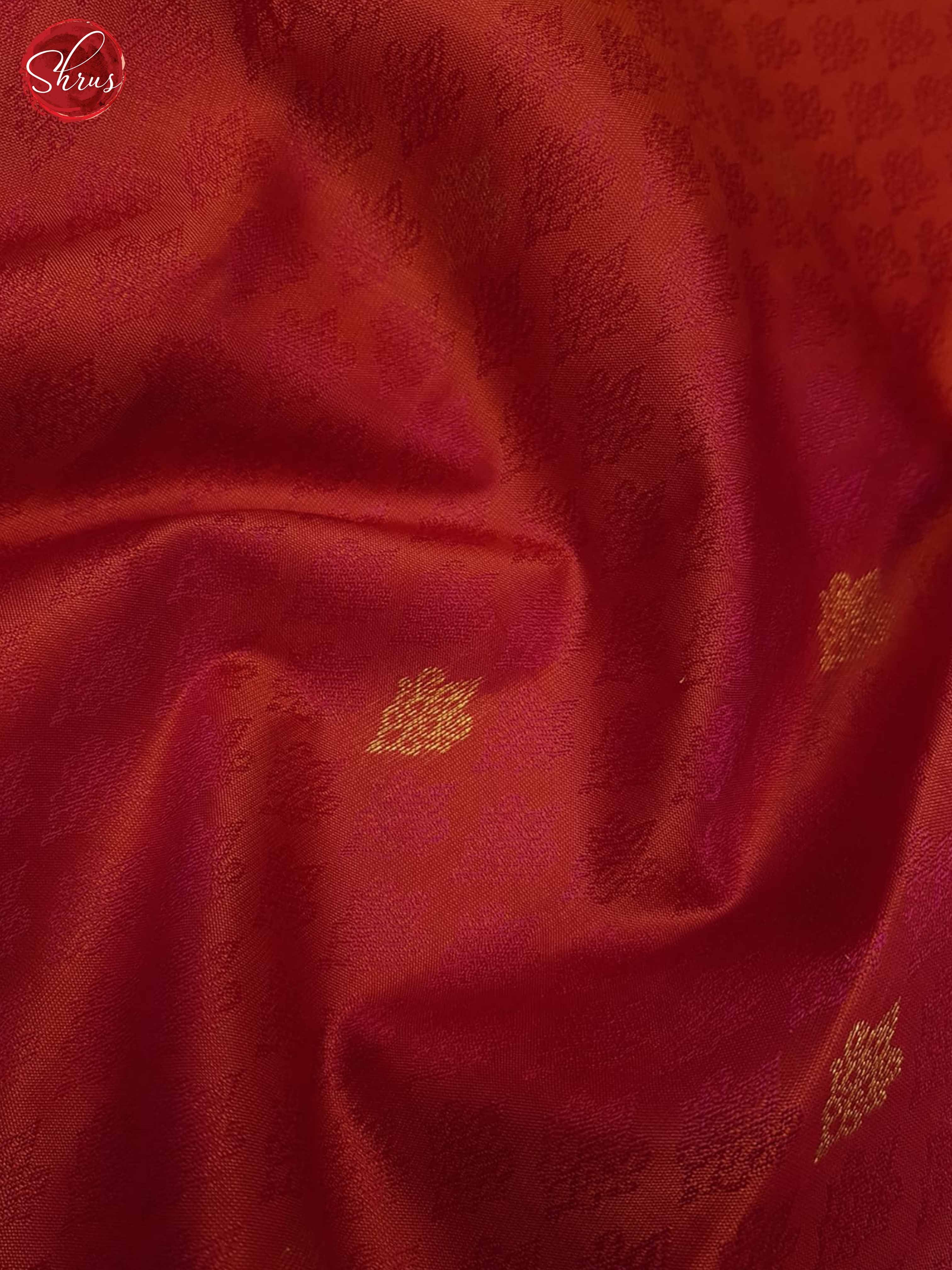 Orangish Pink(Single Tone)- Kanchipuram Silk Saree - Shop on ShrusEternity.com