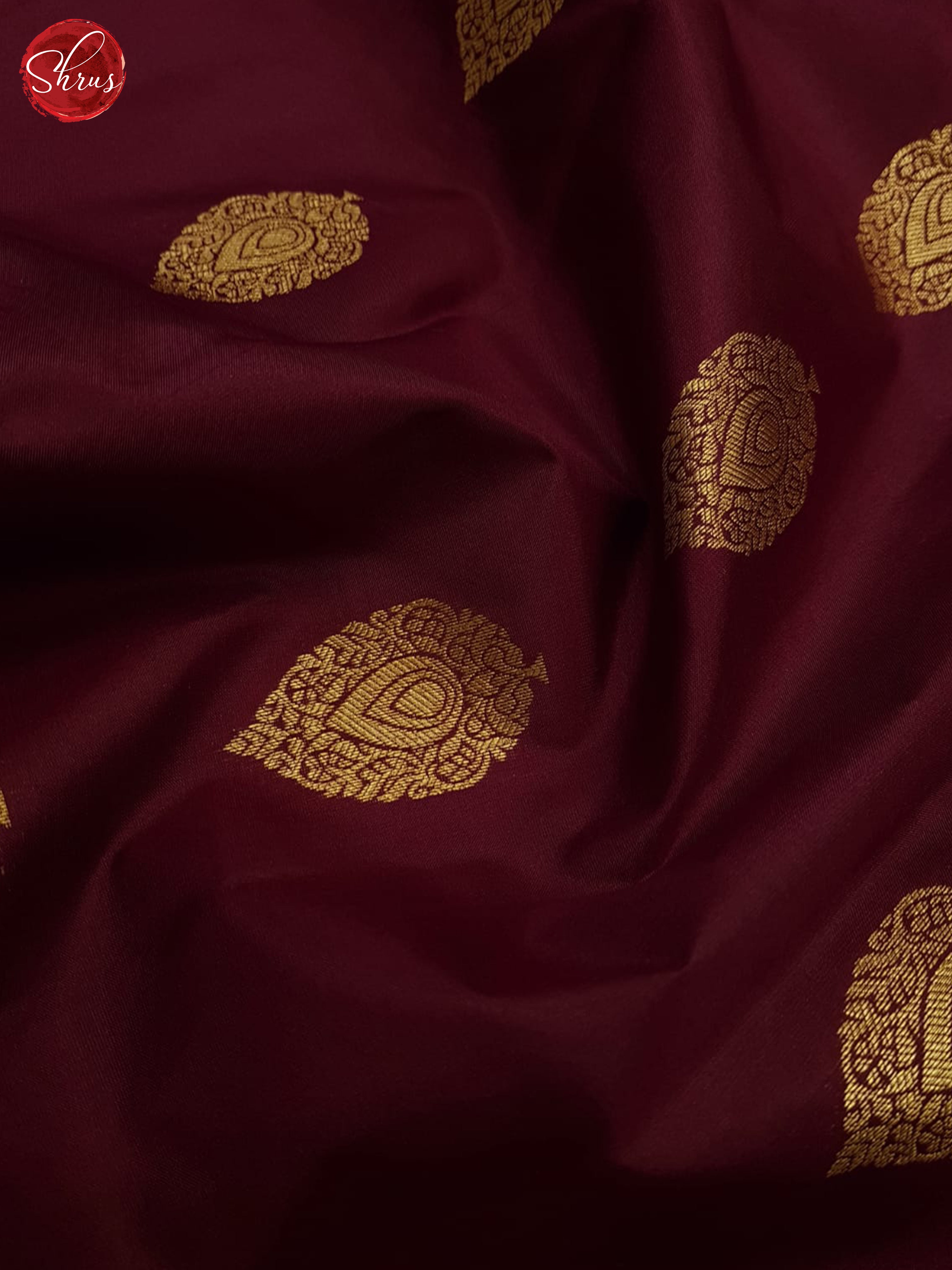 Maroon(Single Tone)- Kanchipuram silk - Shop on ShrusEternity.com