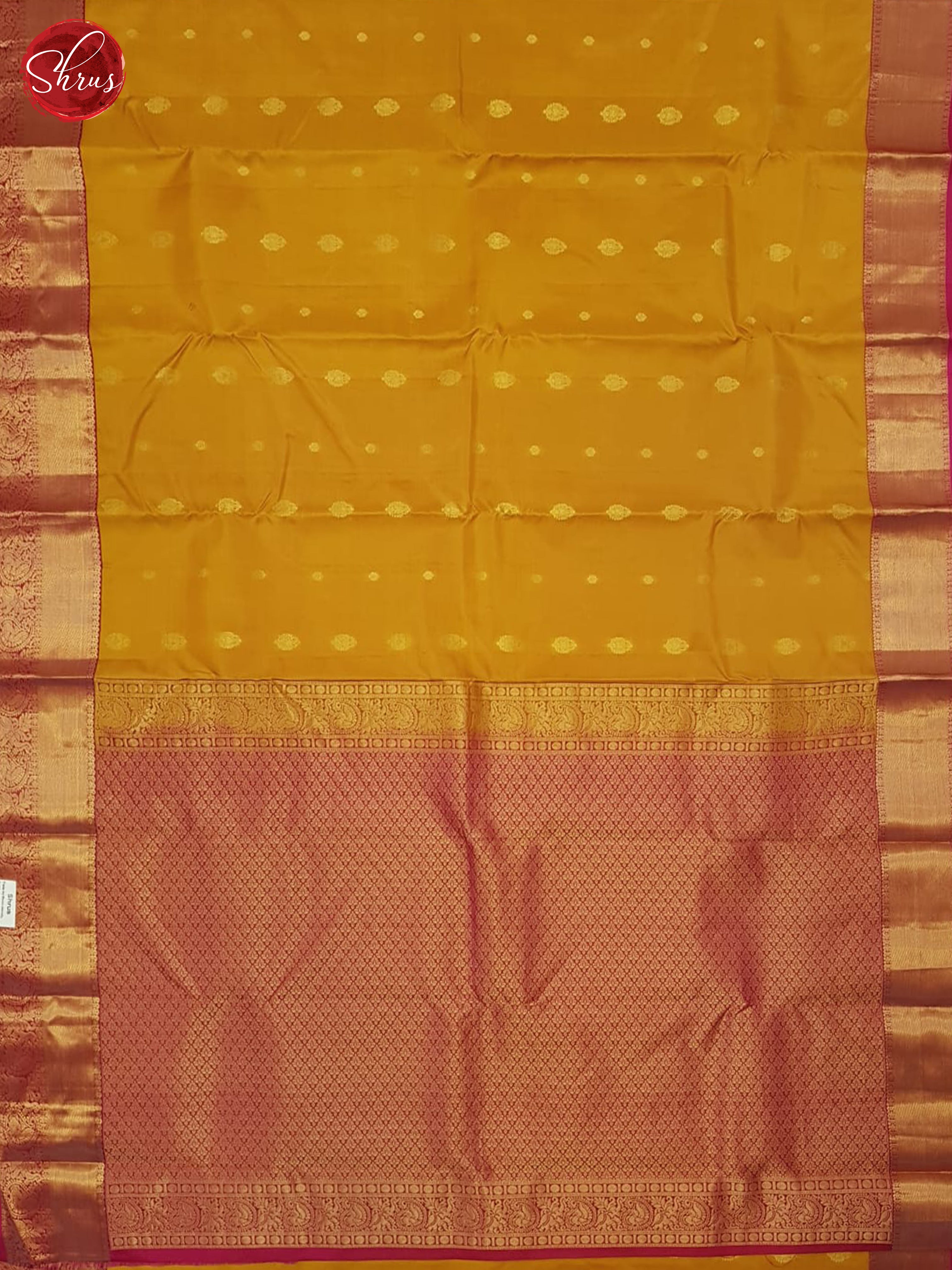 Mustard & Pink- Kanchipuram silk - Shop on ShrusEternity.com